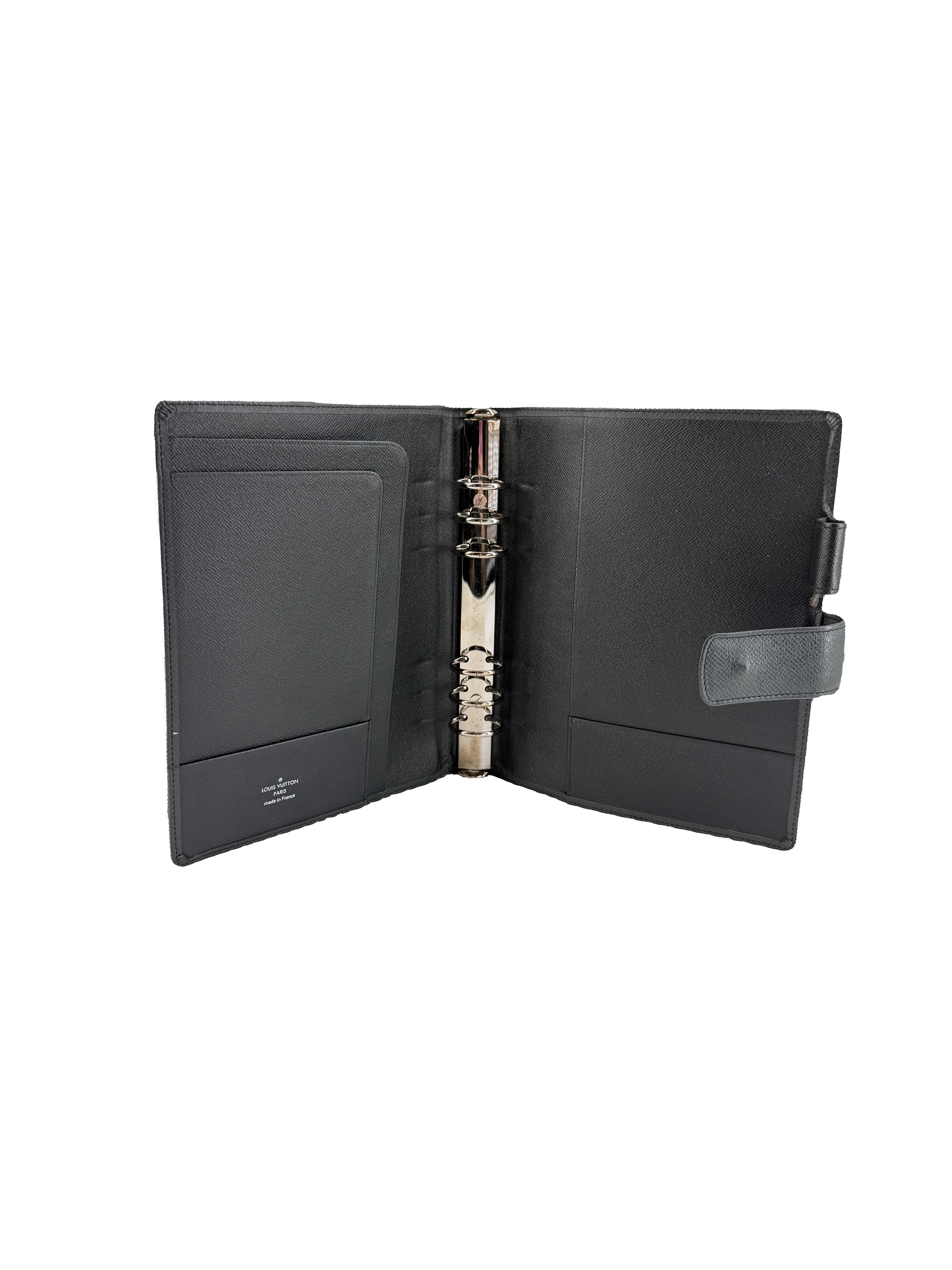Louis Vuitton black Tiaga agenda cover GM RA3188