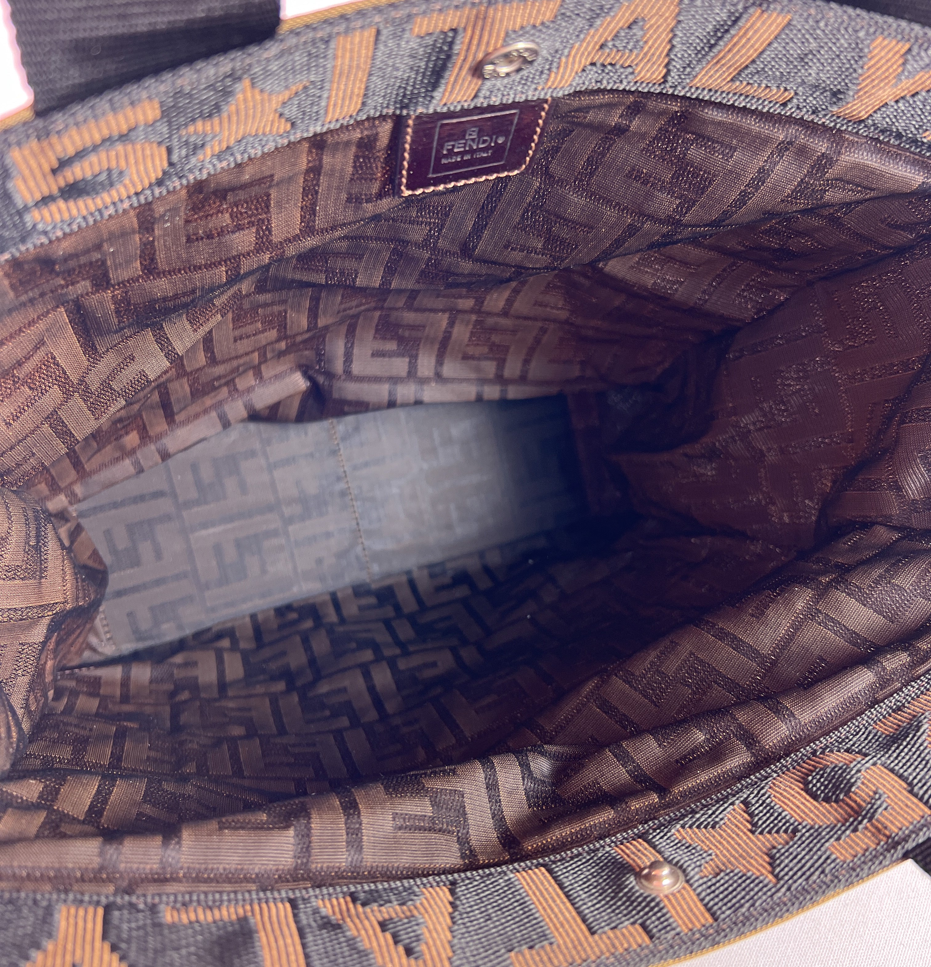 Fendi zucca jacquard foldable tote