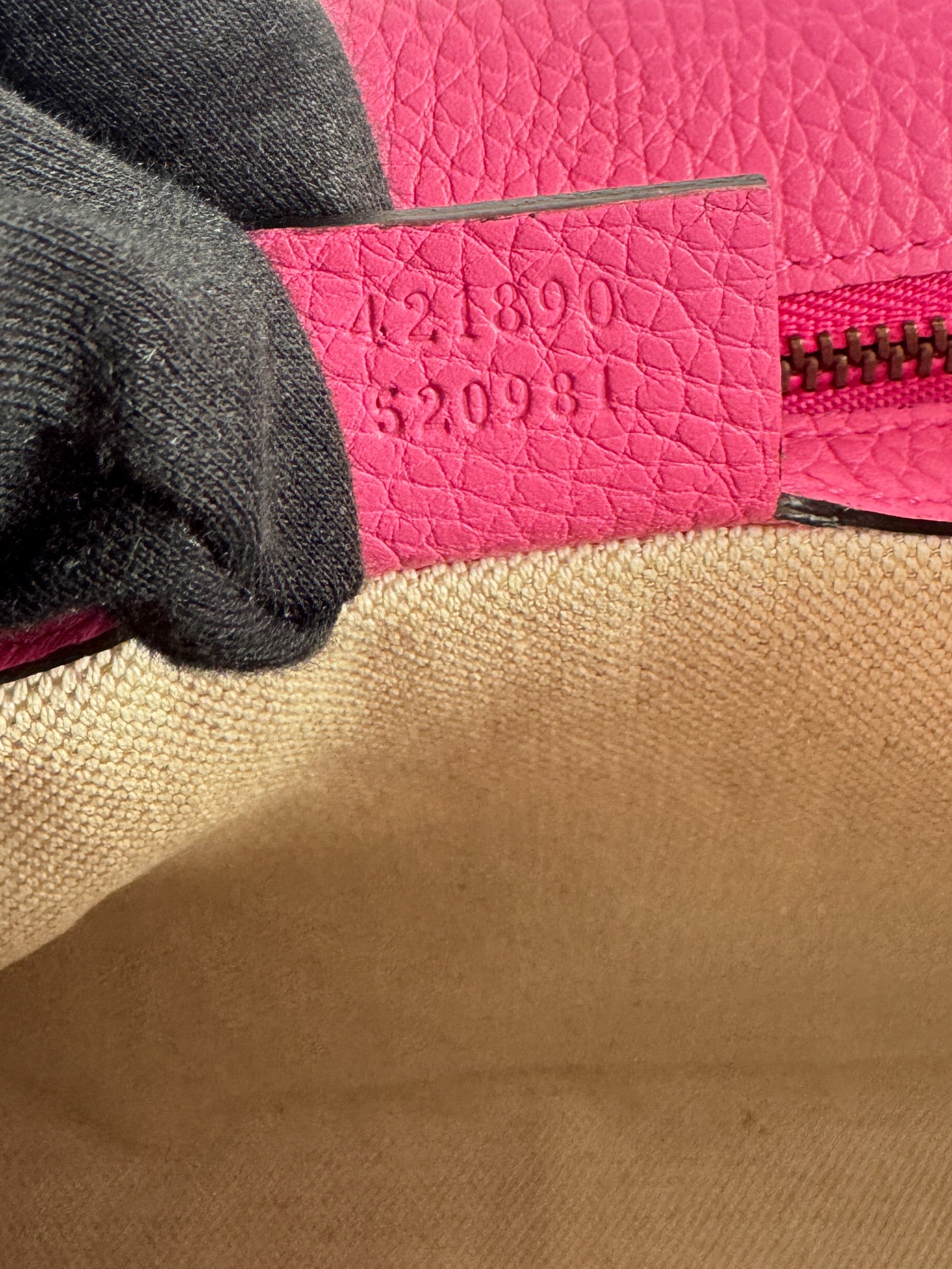 Gucci pink Marmont top handle bag 520981