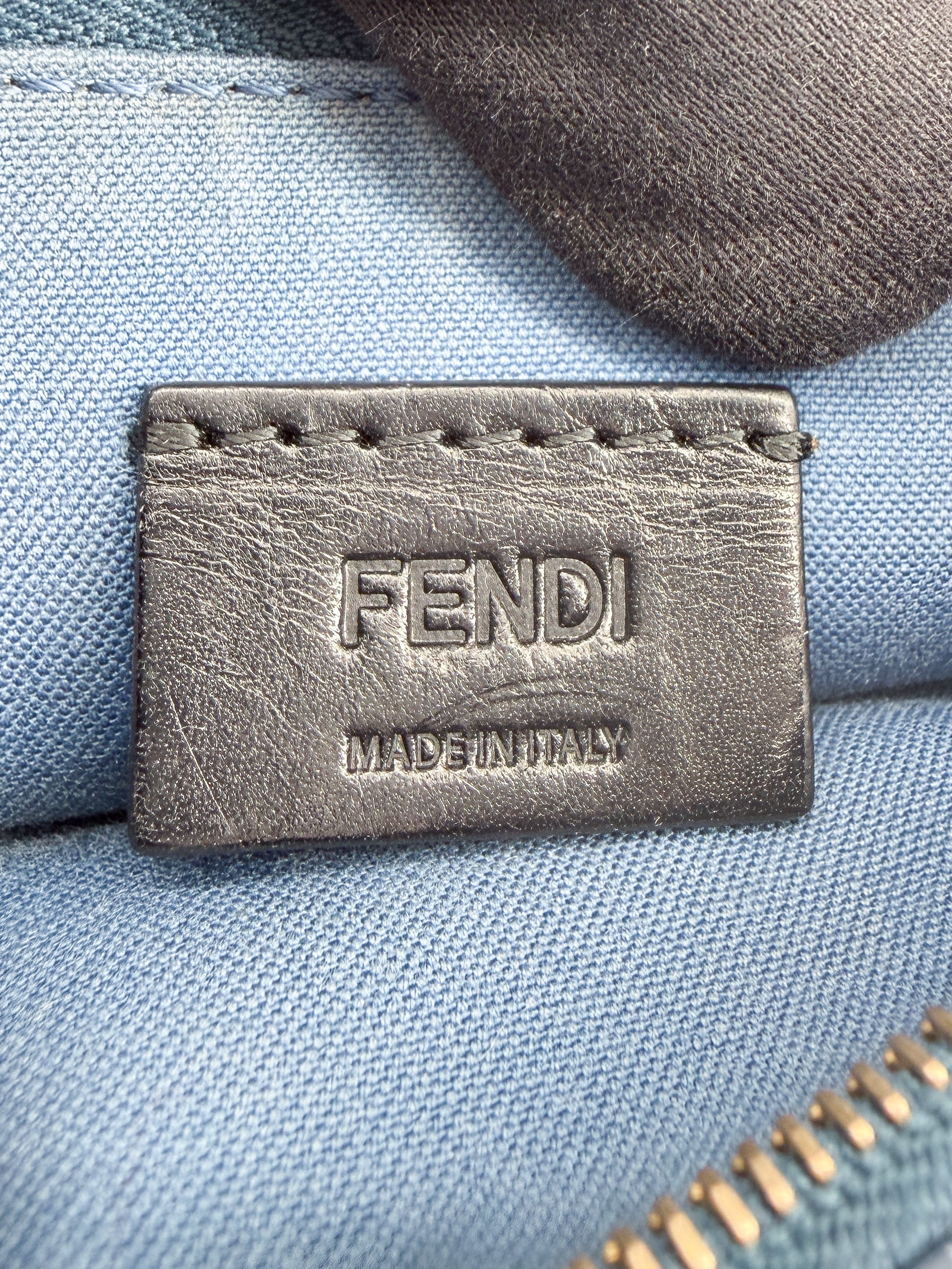 Fendi navy Monsters key pouch 159 3355
