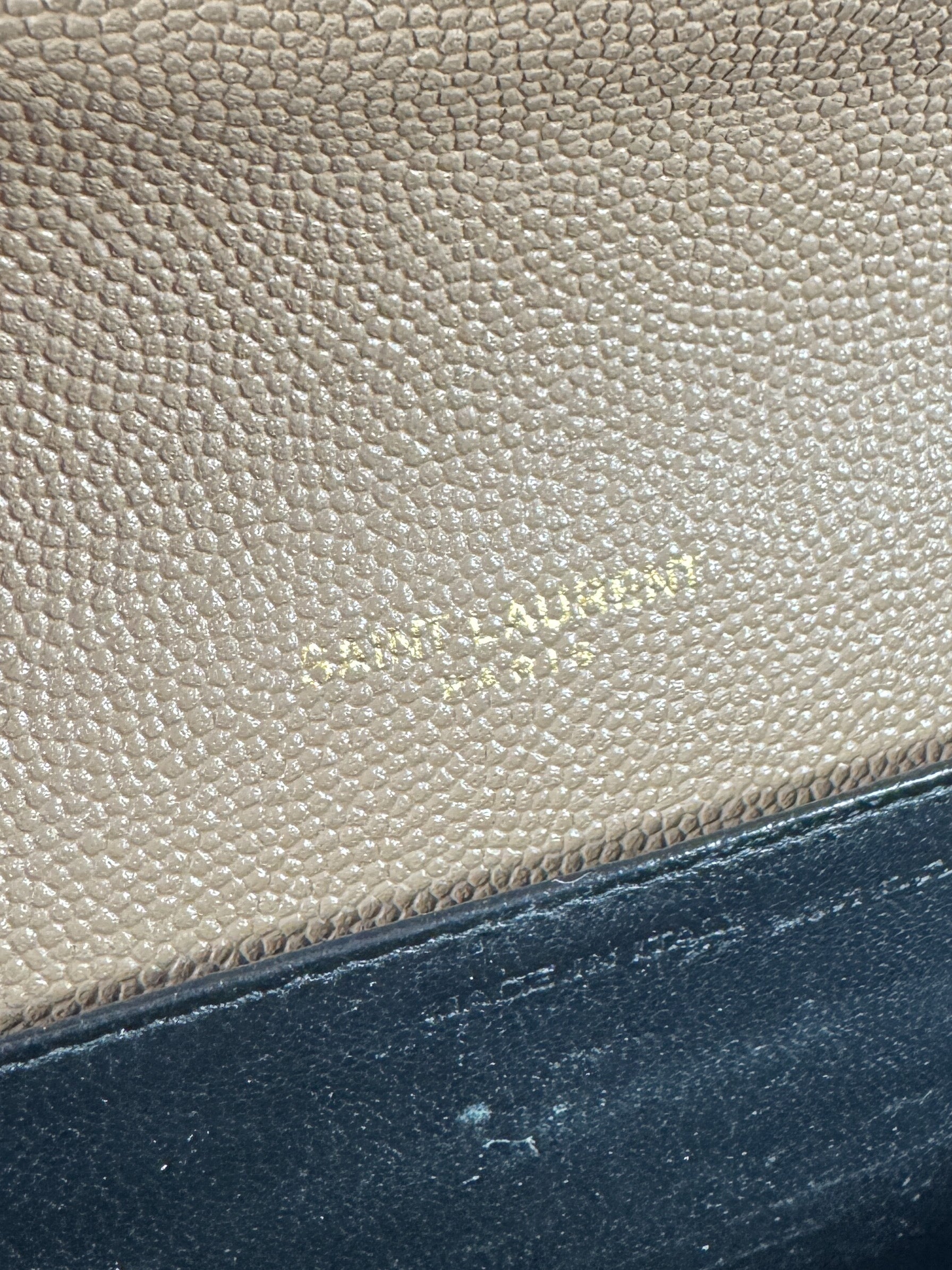 Saint Laurent taupe uptown chain wallet GNC607788 0722