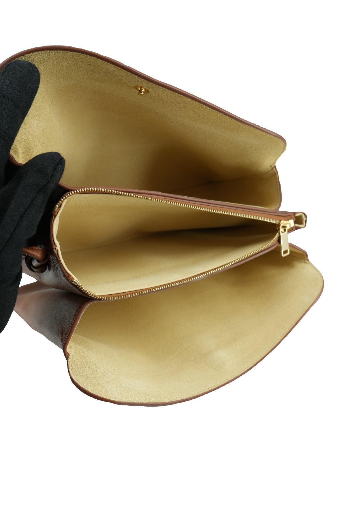 Celine brown Trio flap bag S-SD-4245