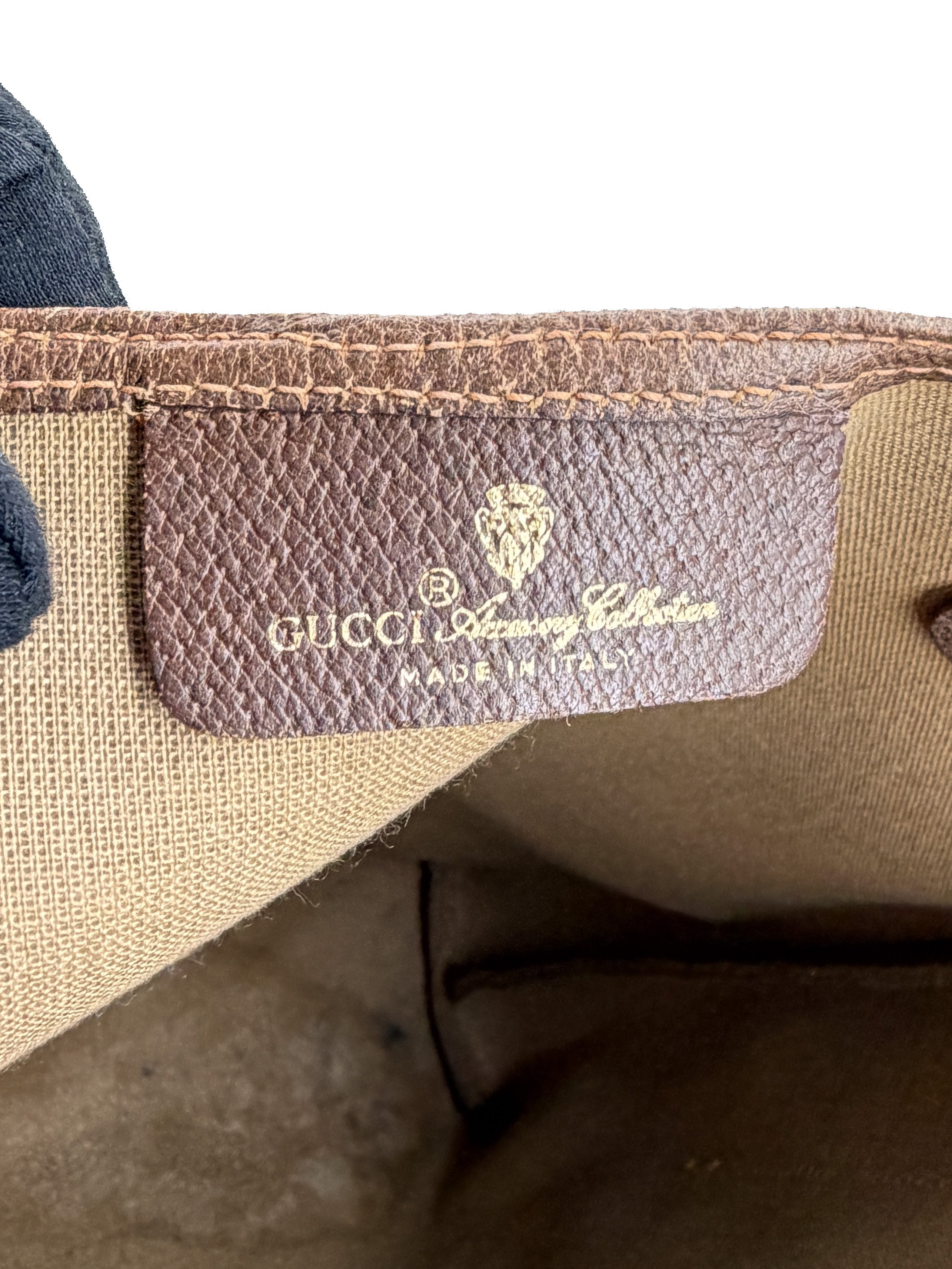 Gucci brown vintage sherry line tote 89.02.003