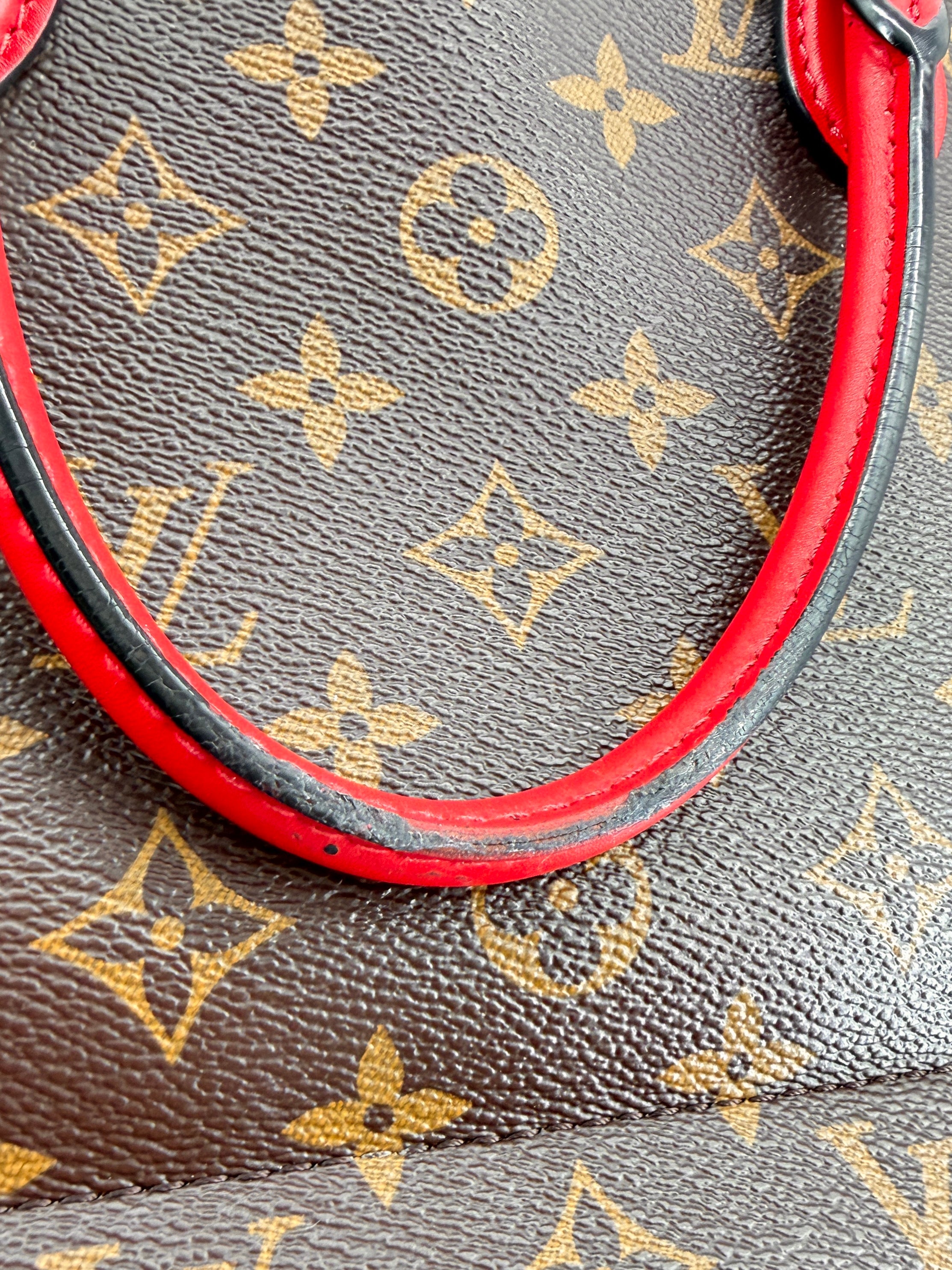 Louis Vuitton monogram red Flower tote SD1179