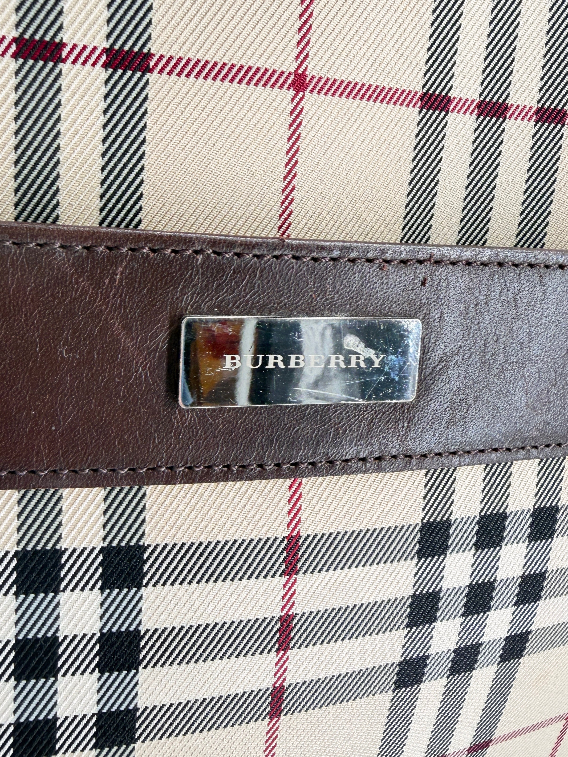 Burberry vintage canvas check small suitcase