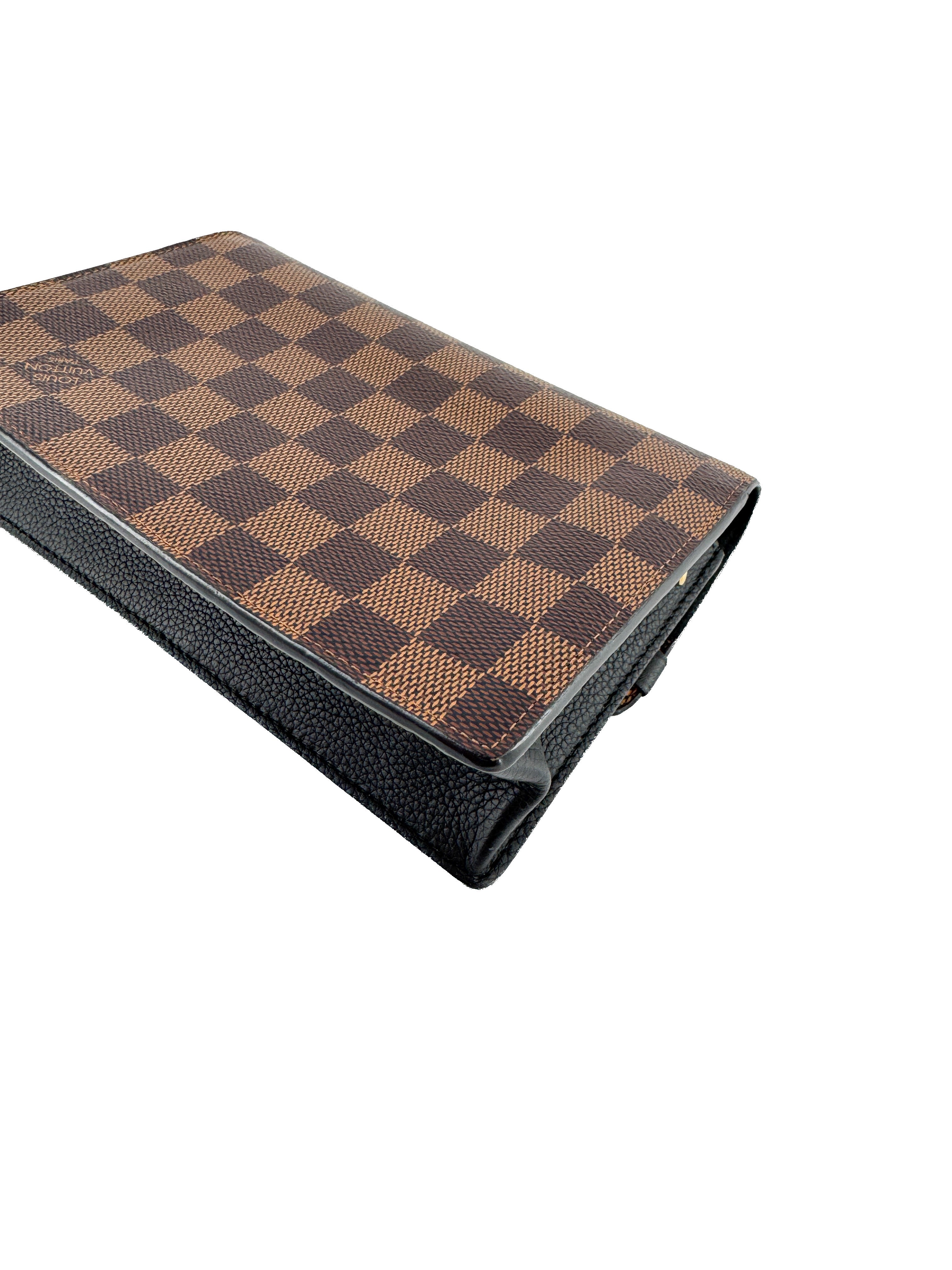 Louis Vuitton damier ebene Vavin chain wallet black CA3159