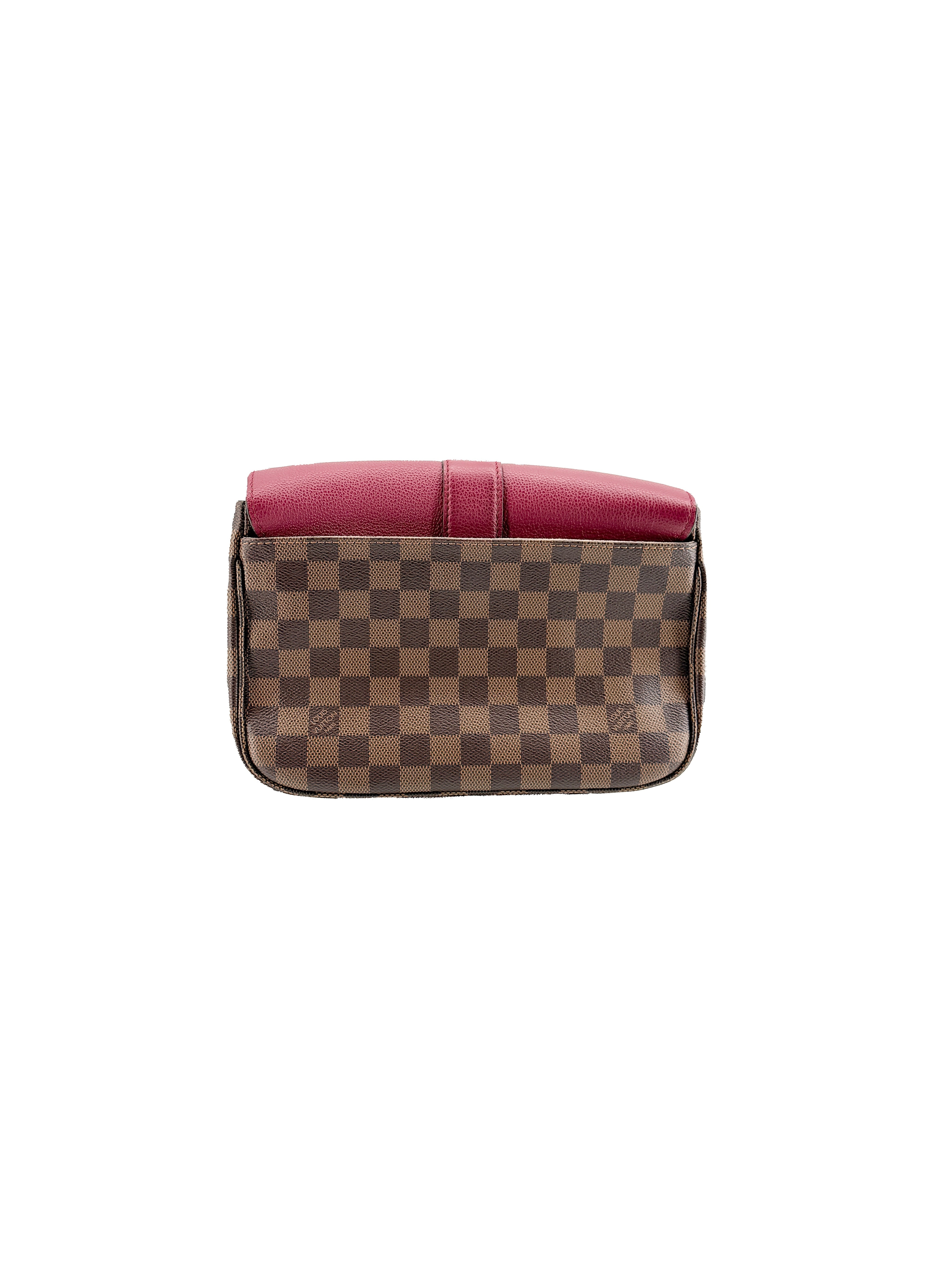 Louis Vuitton Clapton Handbag Damier and Leather PM SA1128