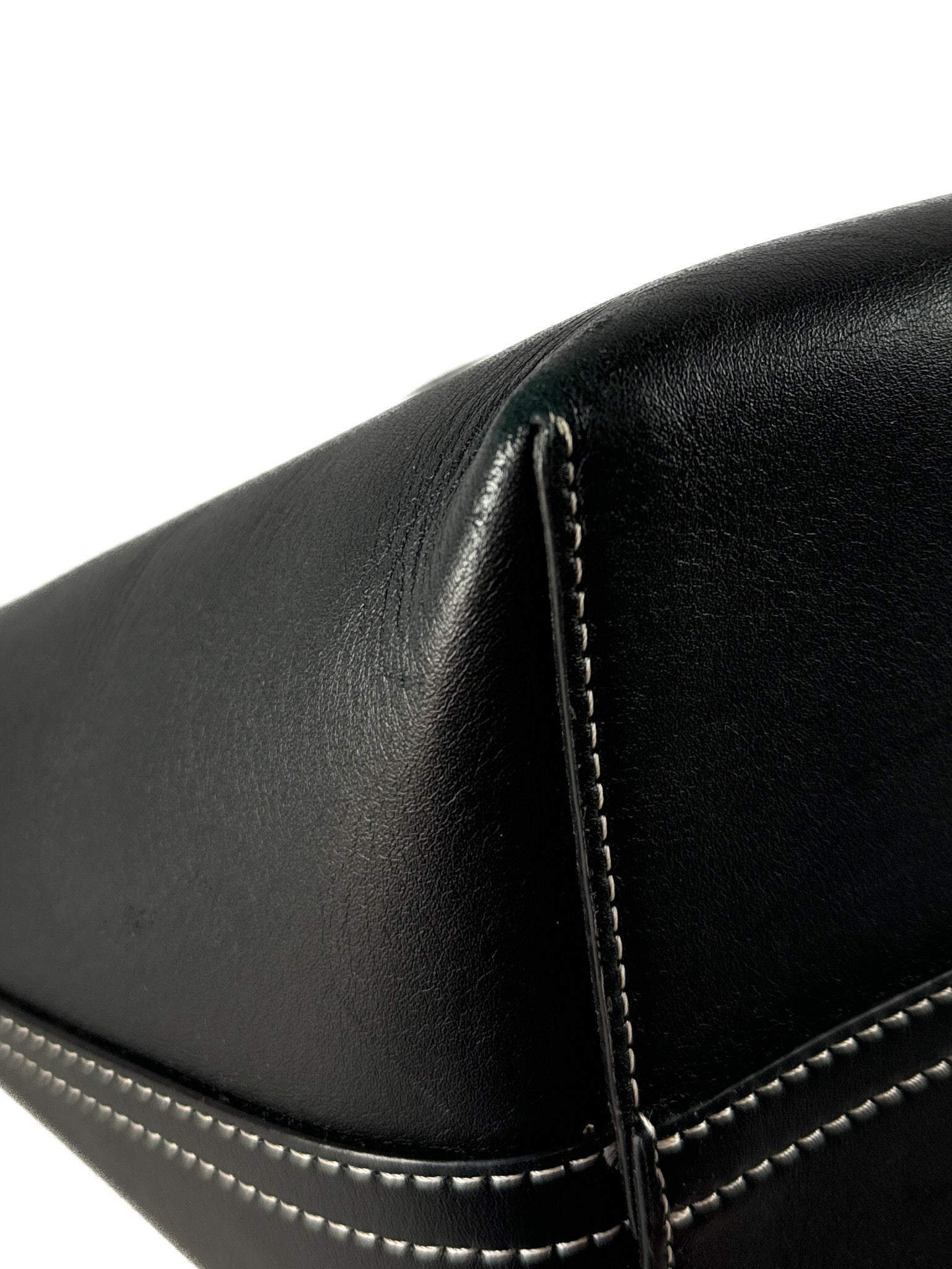 Burberry black small leather soft pocket tote **as is**