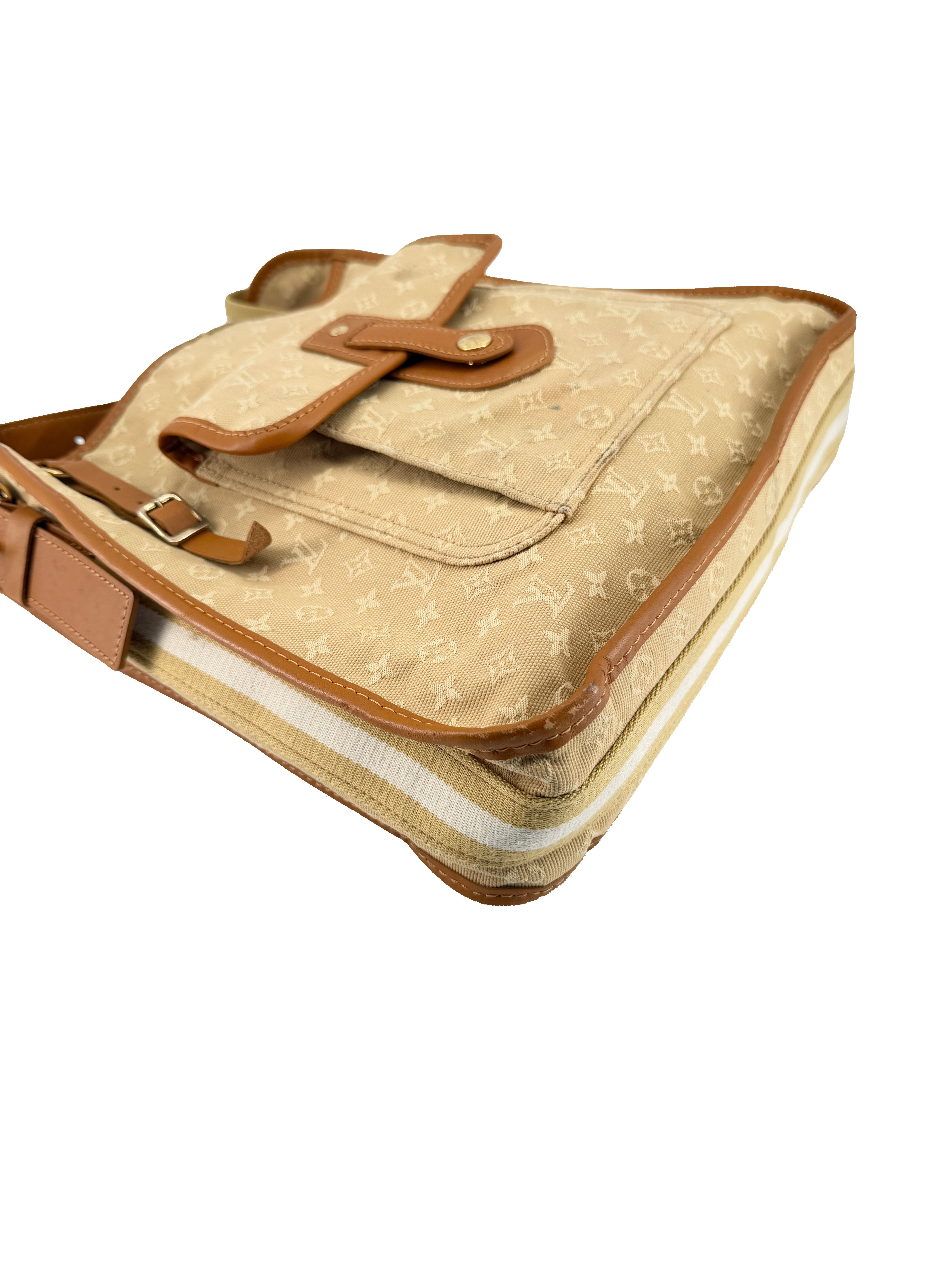 Louis Vuitton beige Mini Lin Mary Kate crossbody VI1024
