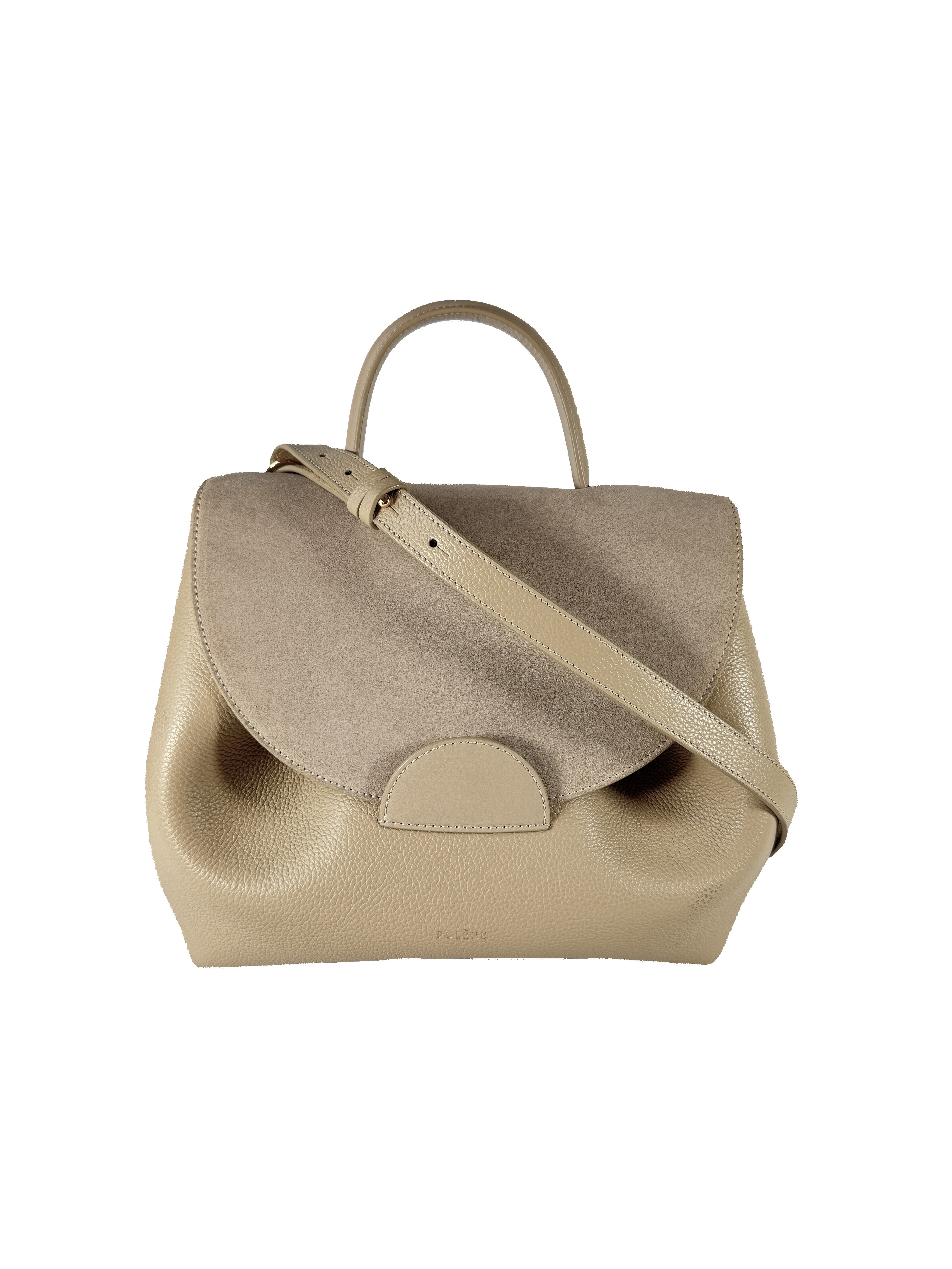 Polène tan Numero Un top handle bag