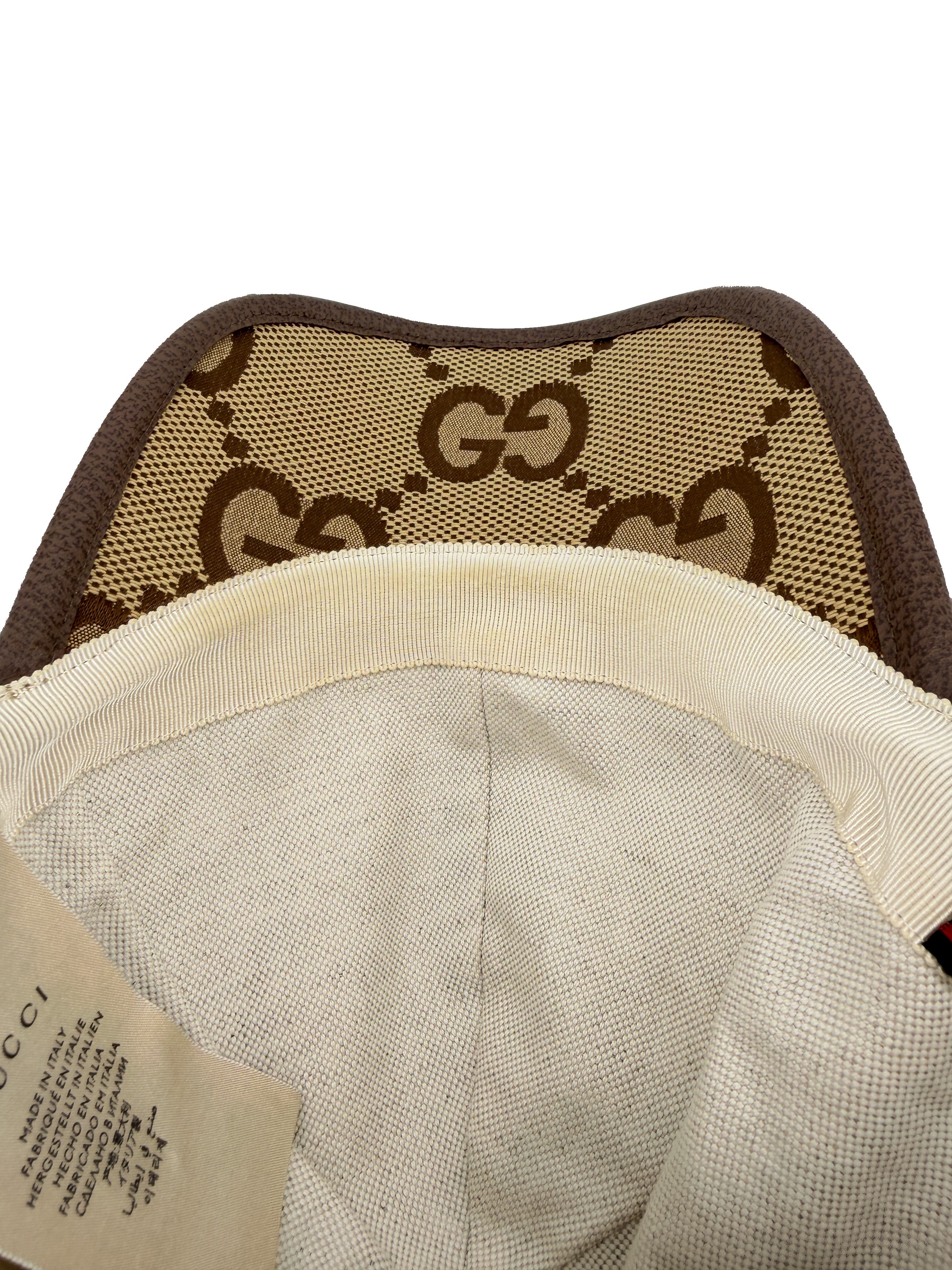 Gucci brown jumbo GG hat size M, 681264 3HAGJ