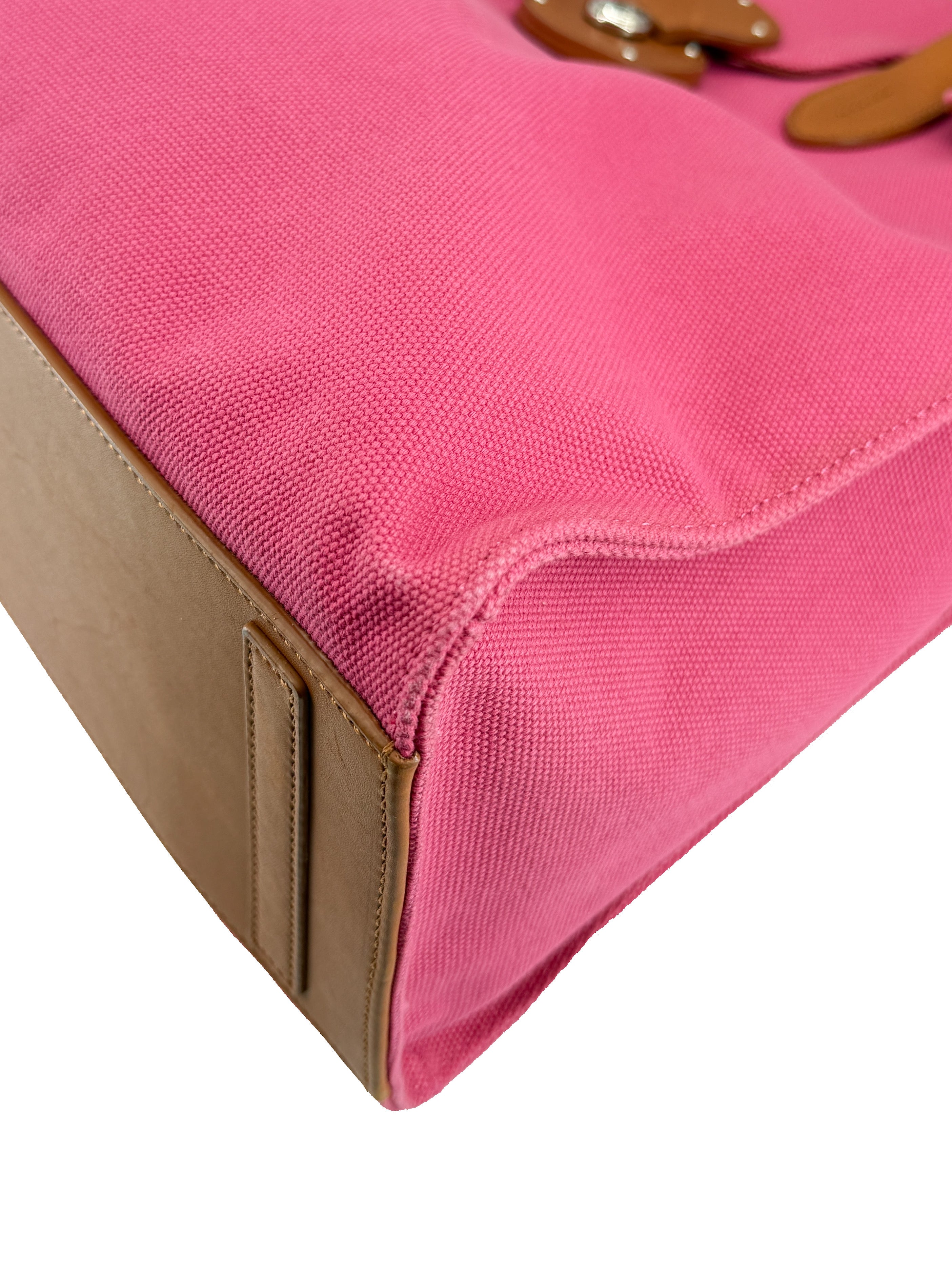 Ralph Lauren pink canvas Ricky tote