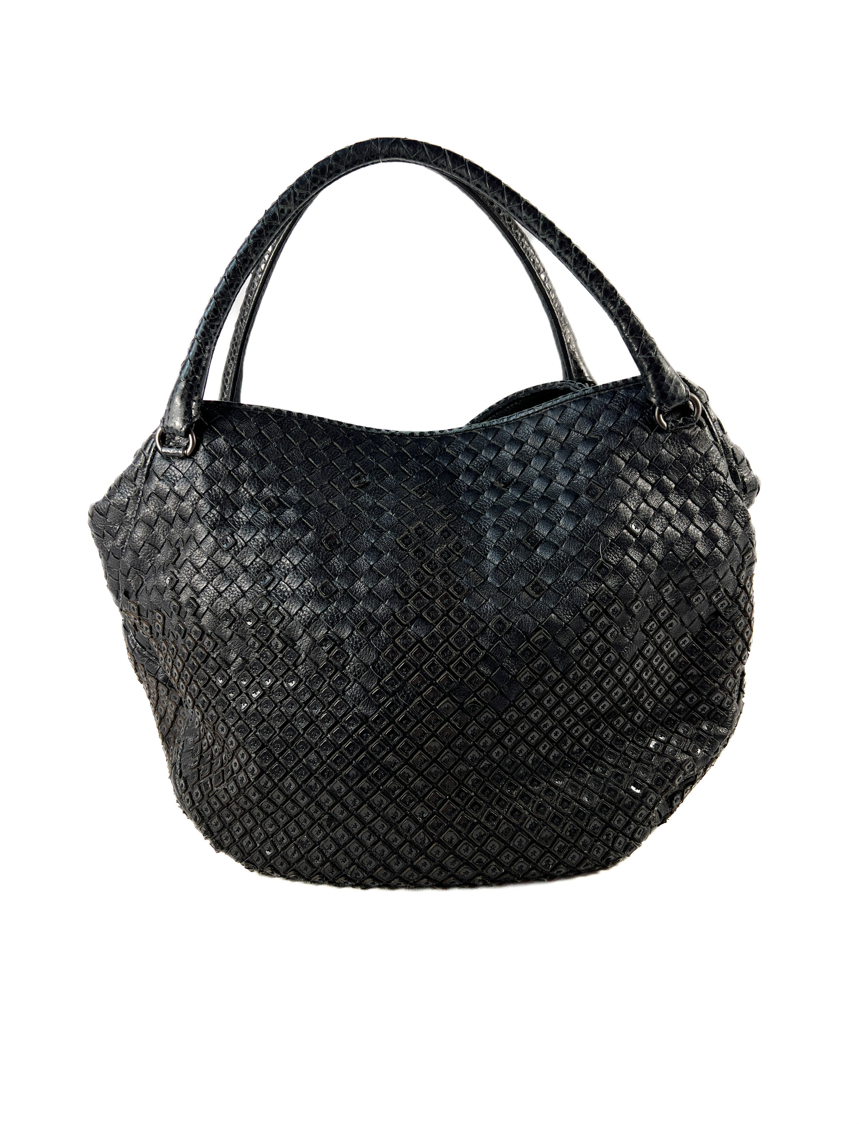 Bottega Veneta black limited edition Intrecciato Parachute shoulder bag