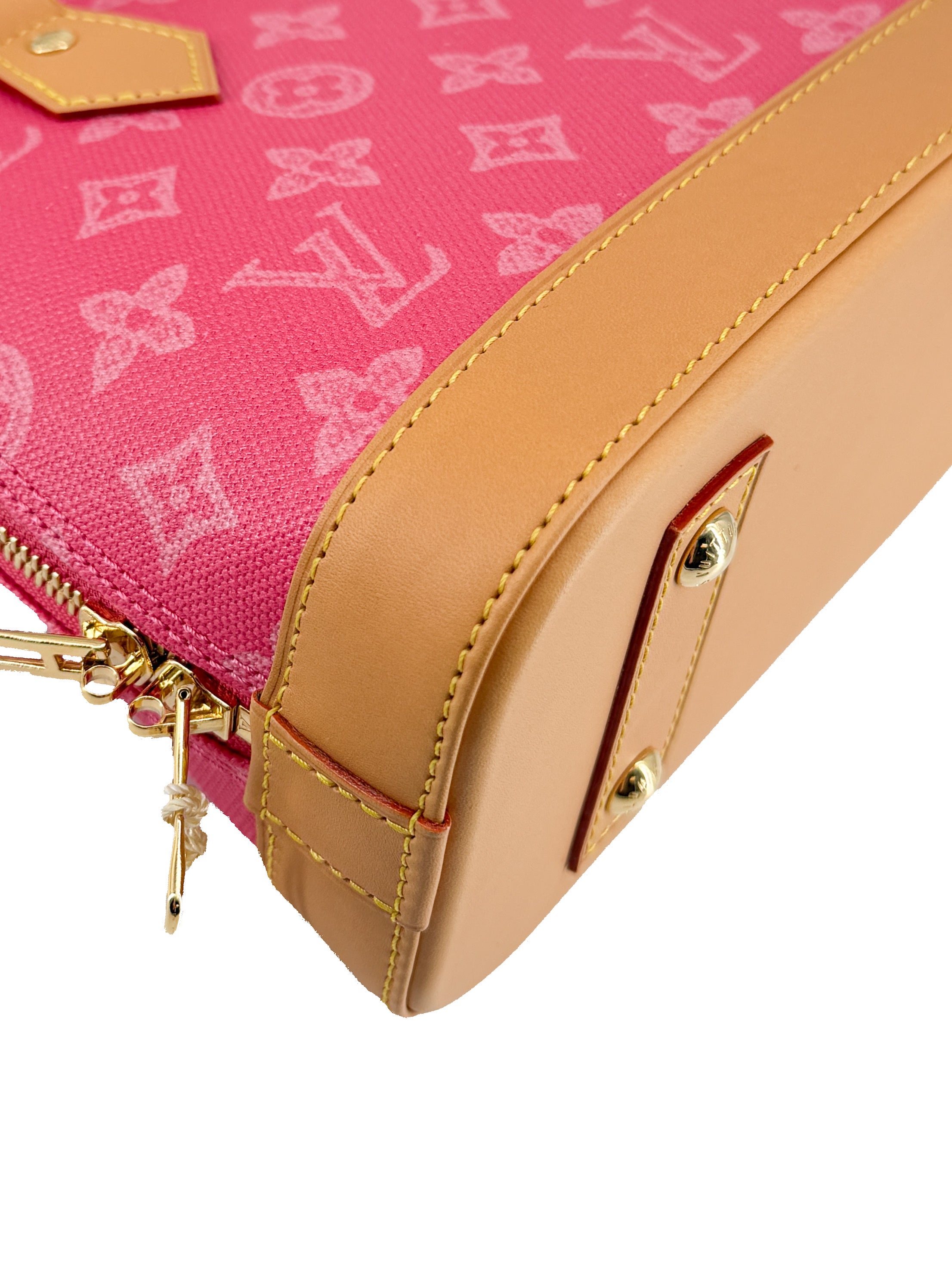 Louis Vuitton monogram Origine Alma BB rose ruban NFC