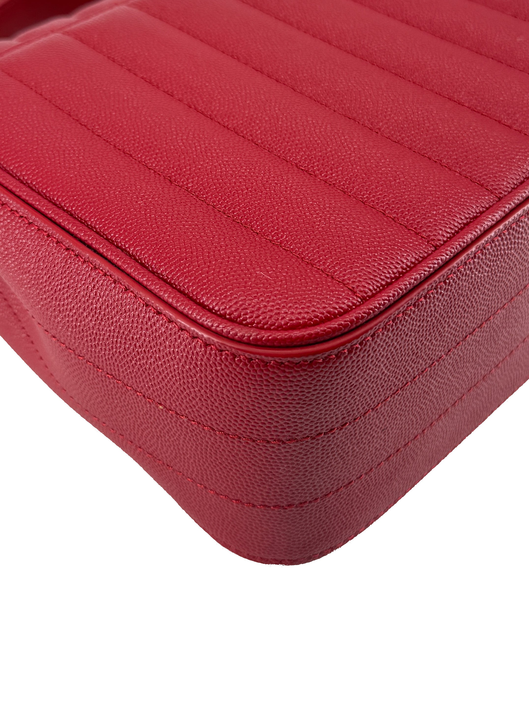 Saint Laurent red small Vicky crossbody PLB532612-0419