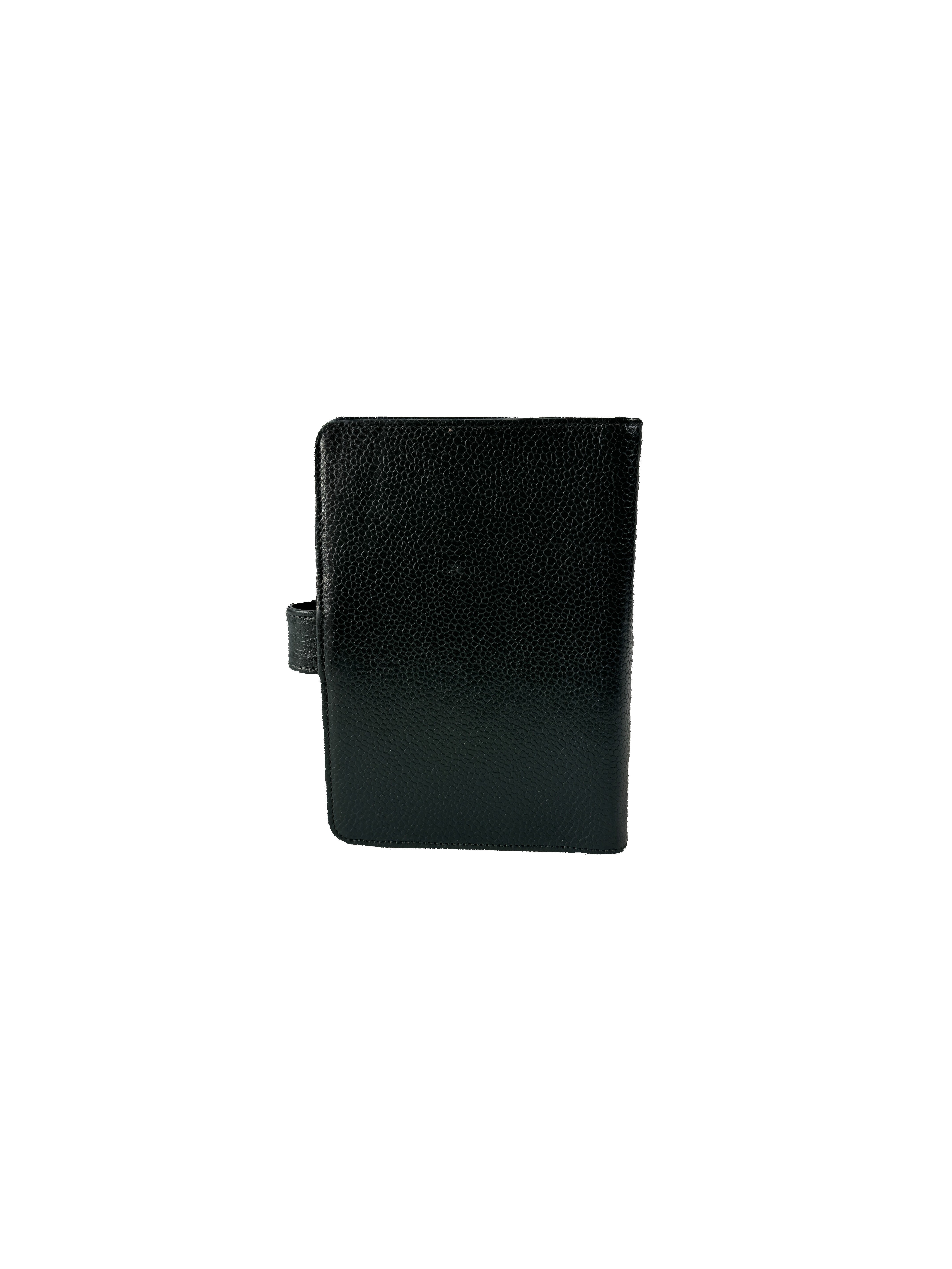 Chanel black leather caviar agenda 5047665