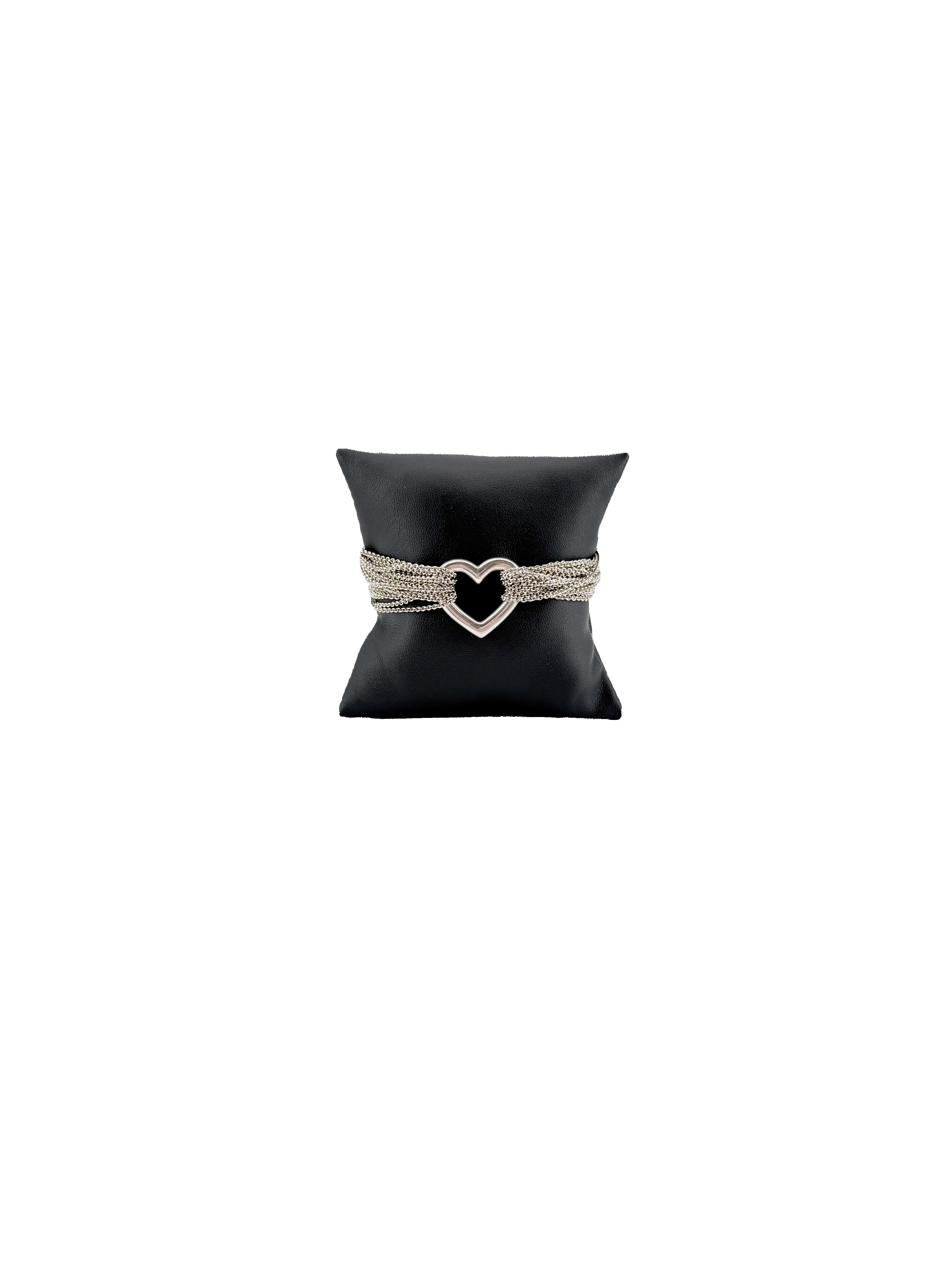 Tiffany & Co silver mesh heart toggle bracelet