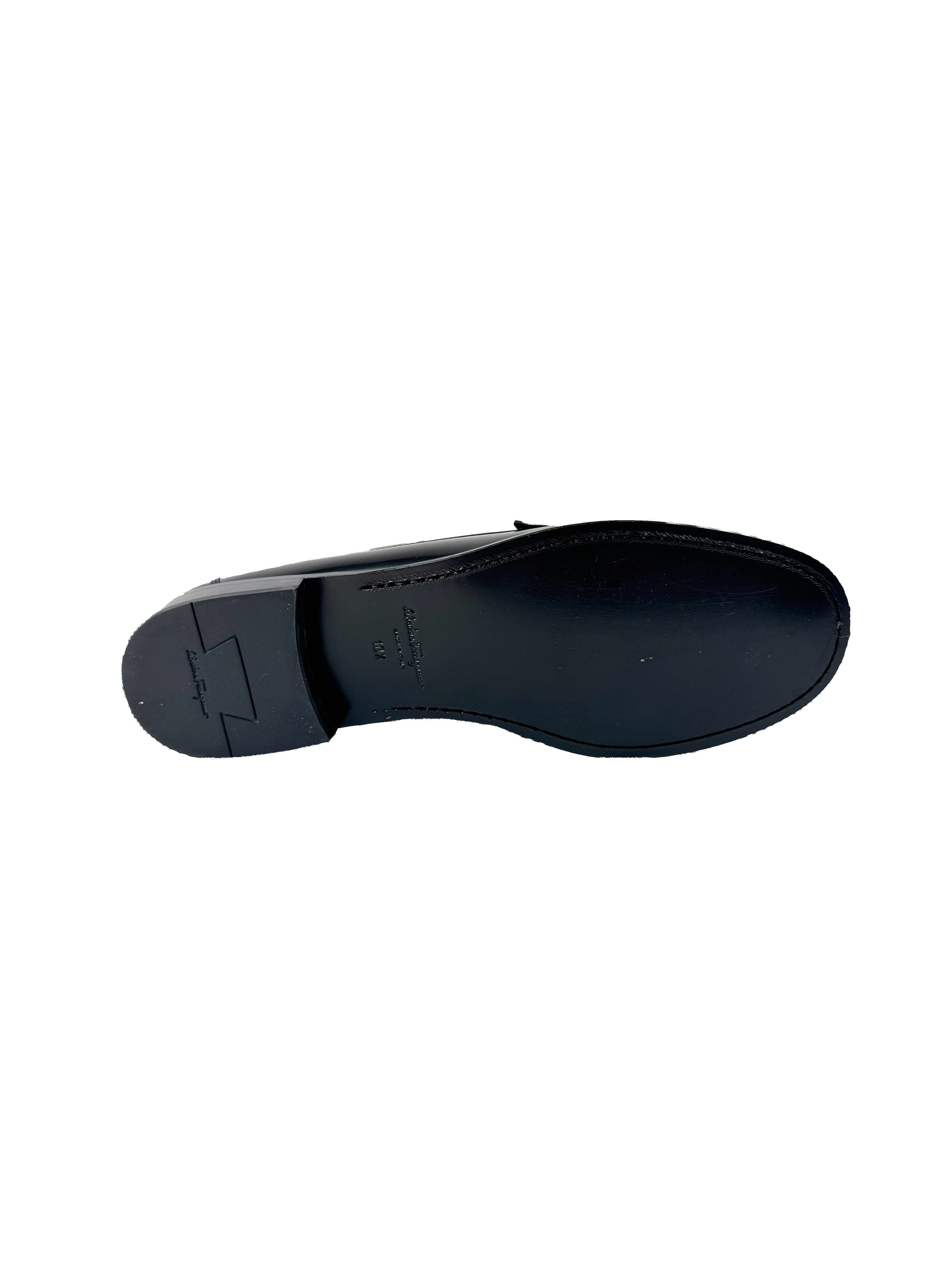 Salvatore Ferragamo black leather Ofelia loafers size 10.5