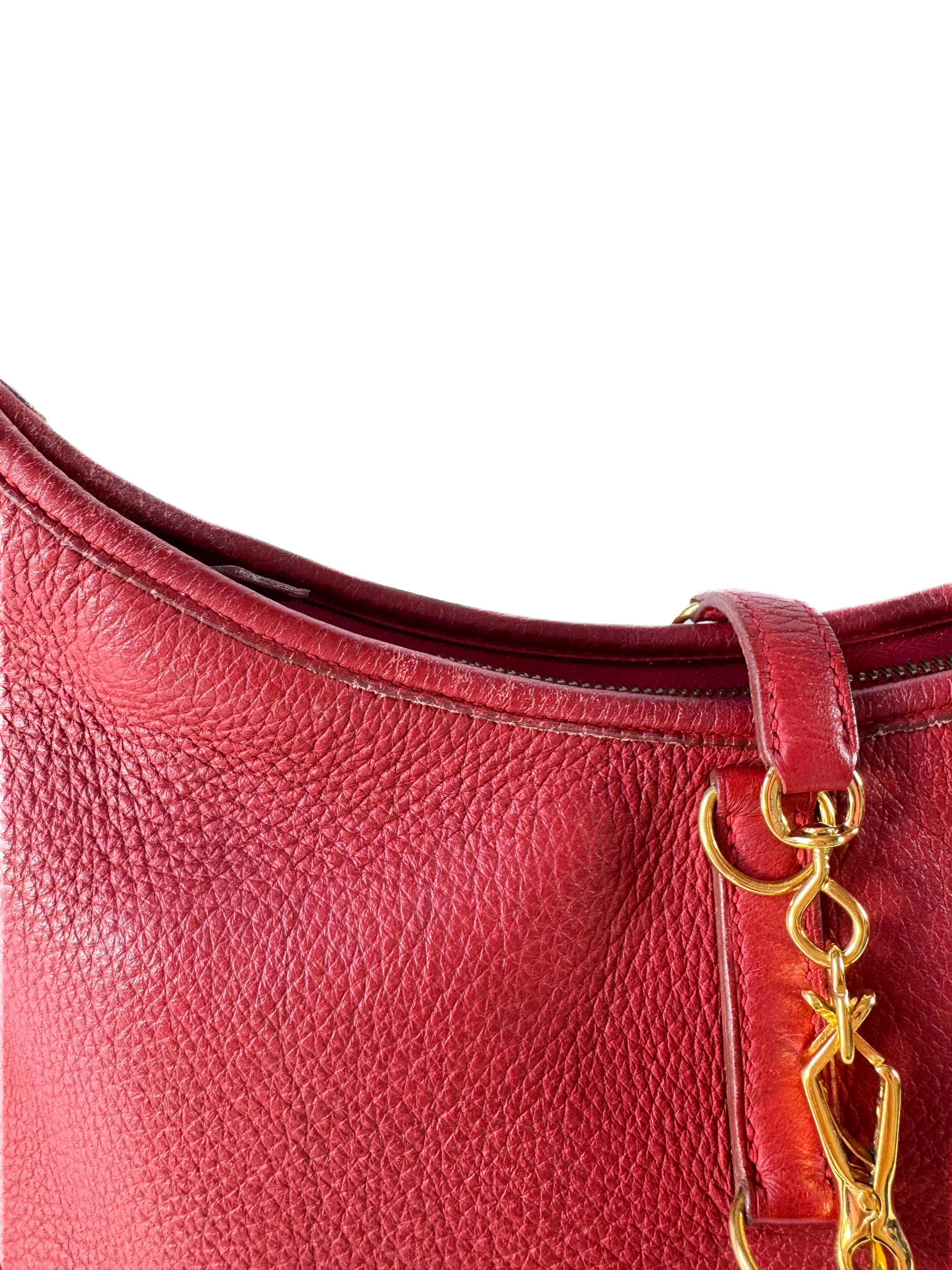Hermès Clemence Trim 31 Rouge