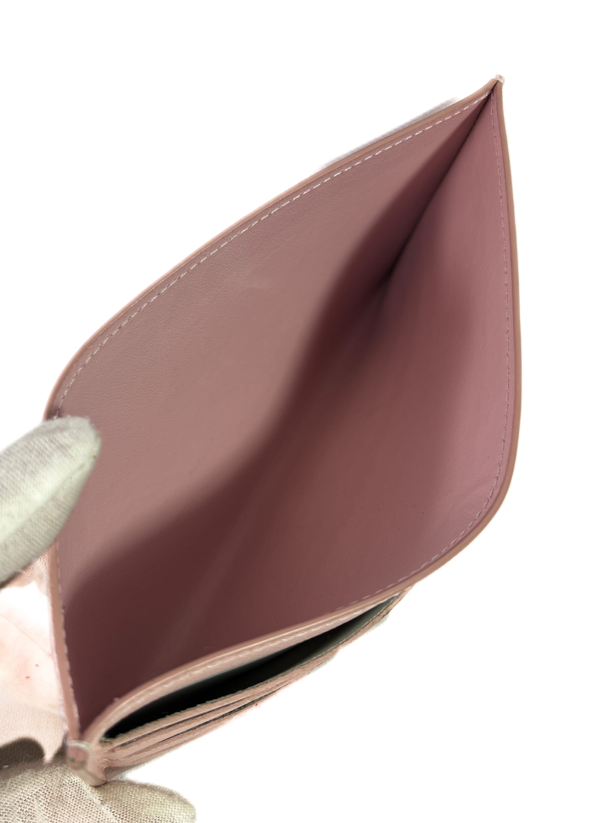 Louis Vuitton light pink leather Felicie card/bill insert