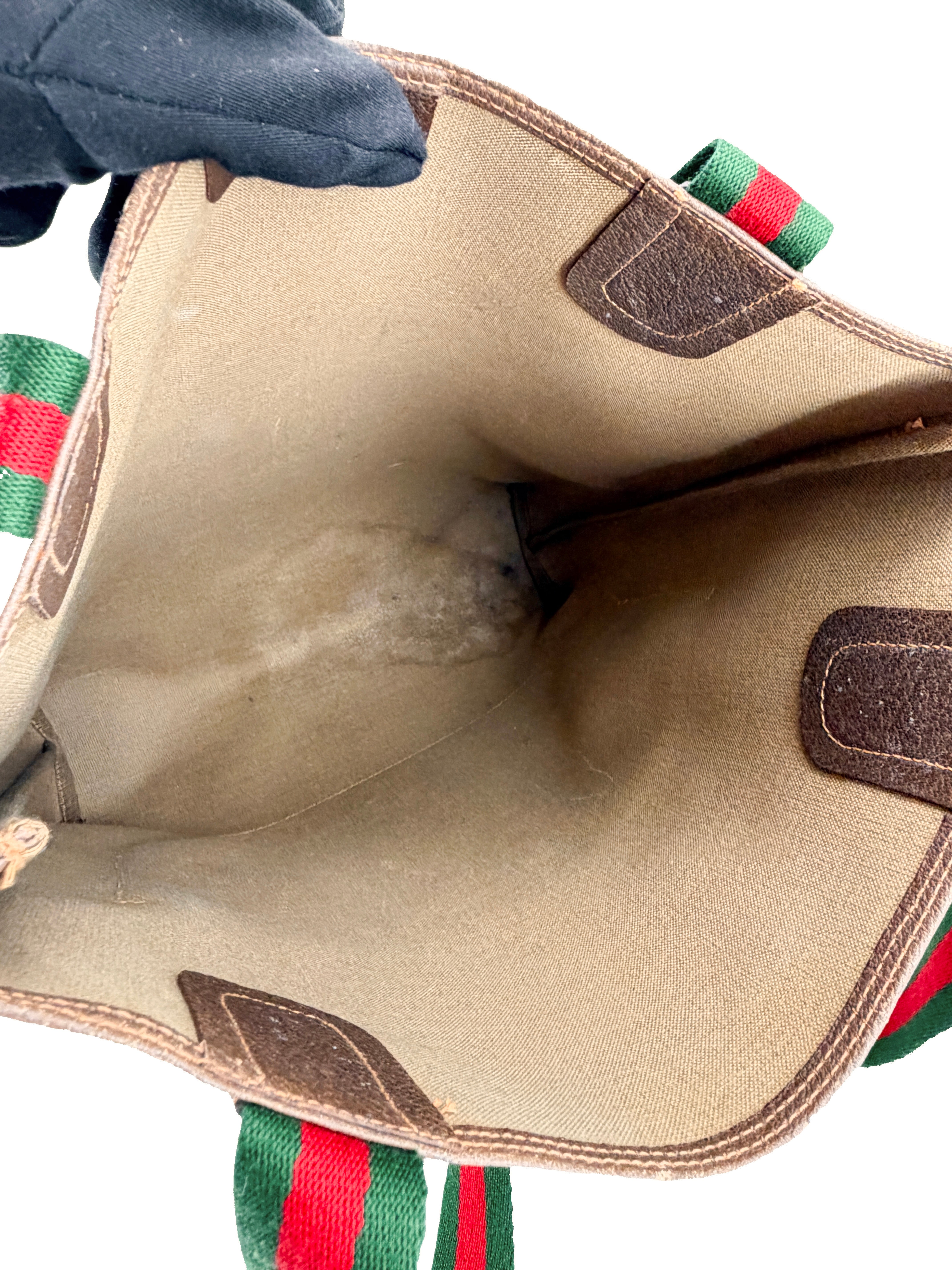 Gucci brown vintage sherry line tote 89.02.003