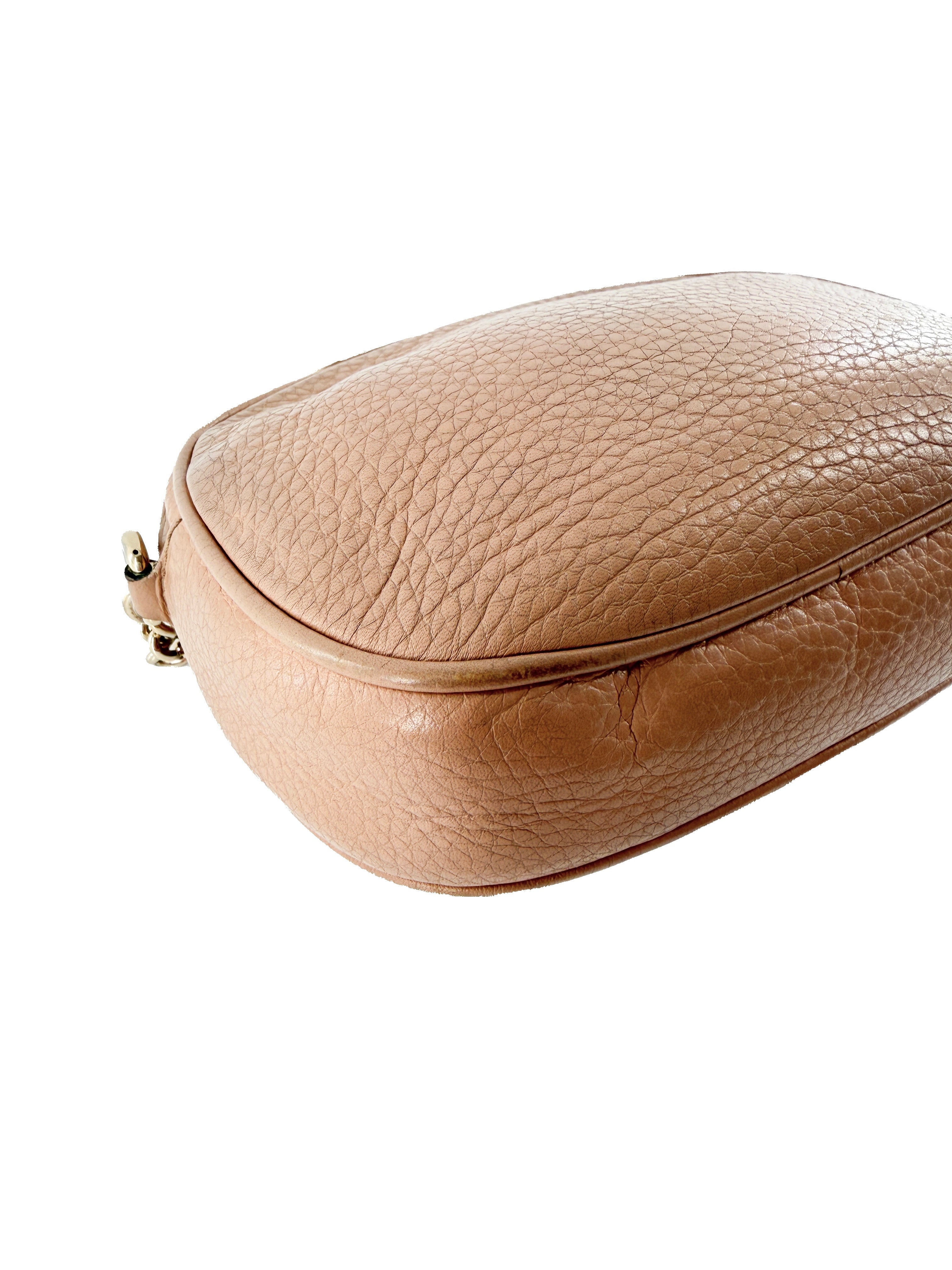 Gucci brown leather soho disco mini crossbody 353965 498879