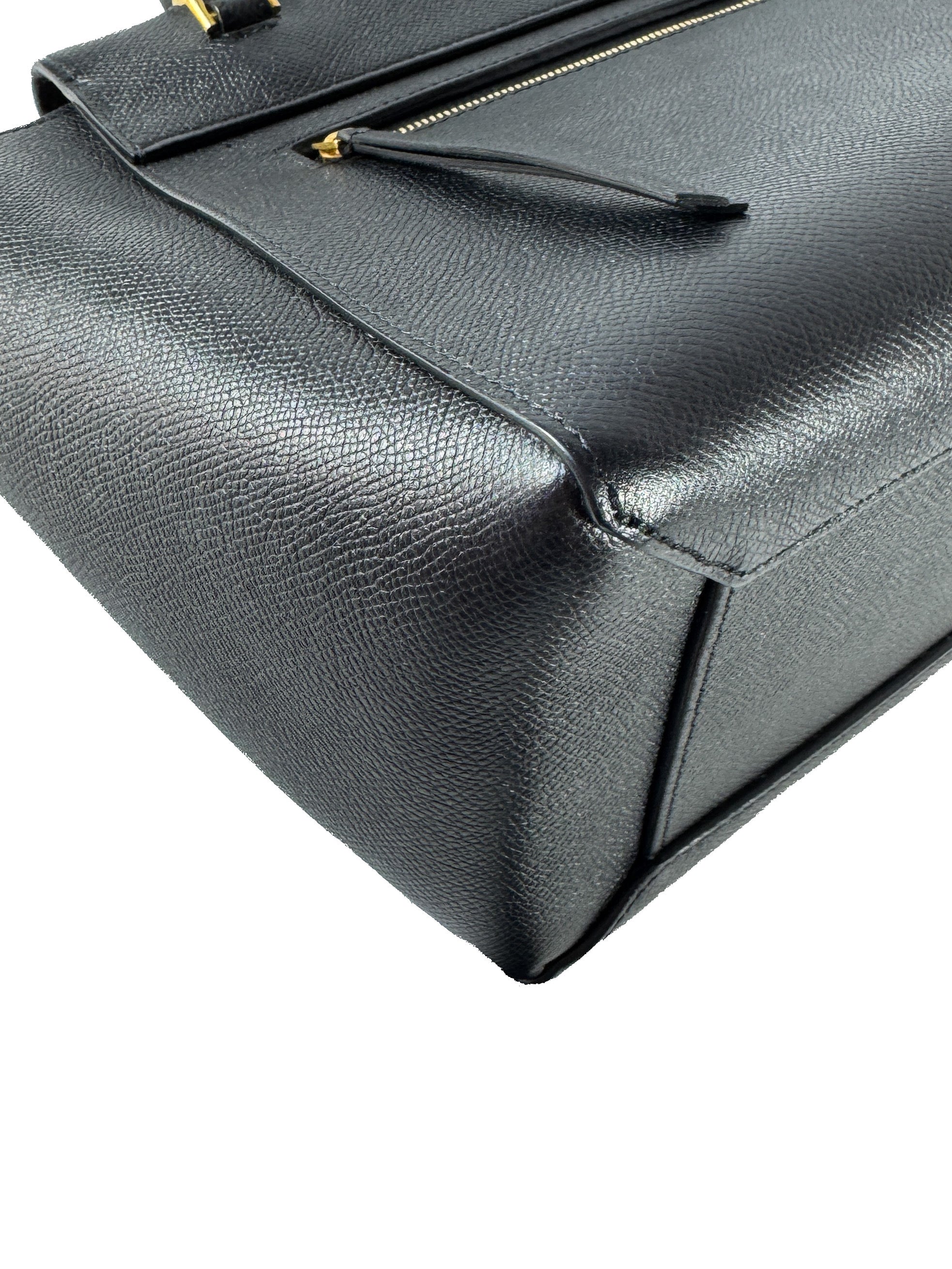 Celine black leather micro belt bag S-SL-4176