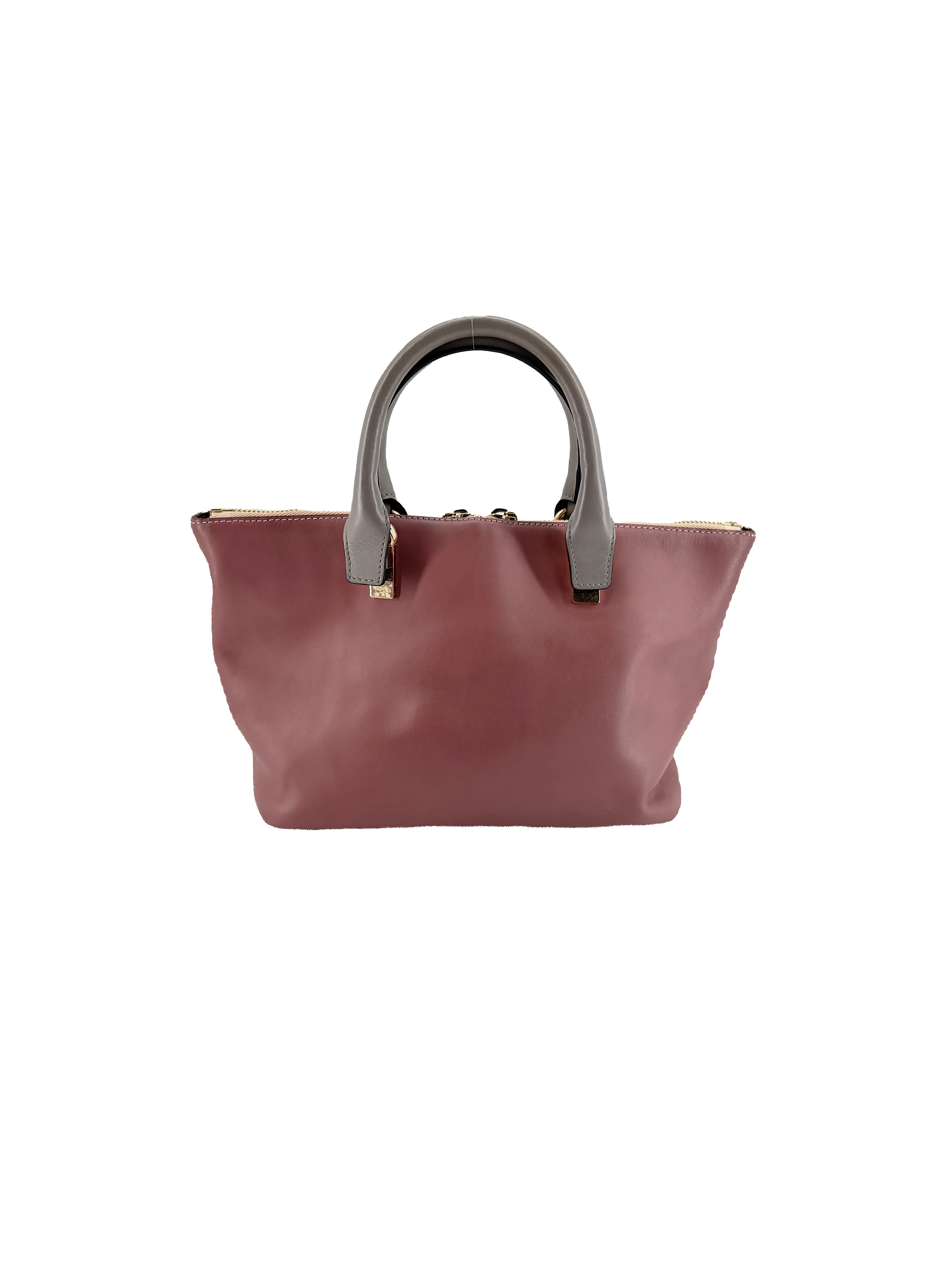 Chloé pink, gray bicolor Baylee satchel 08145765-6