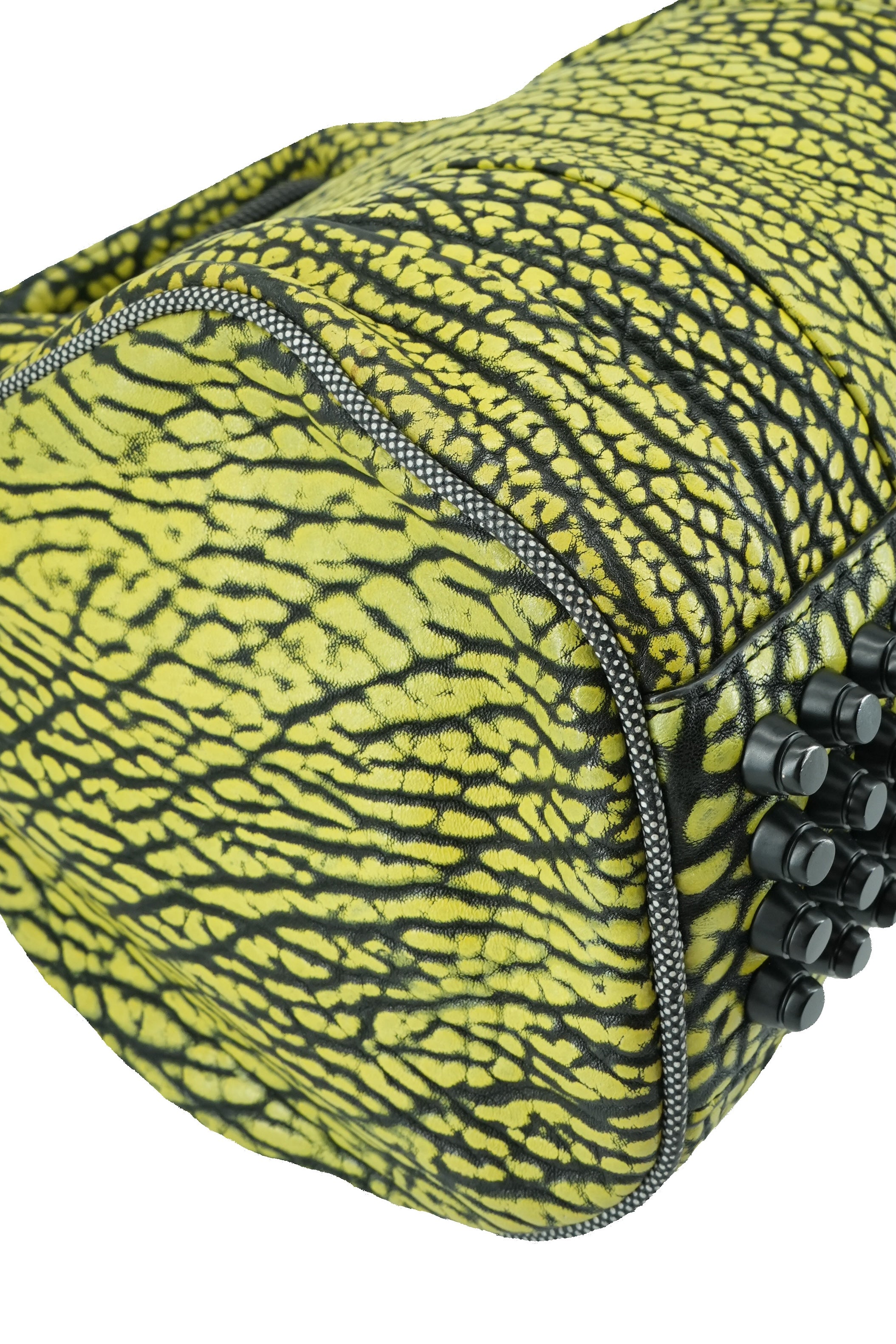 Alexander Wang neon green black Rockie satchel