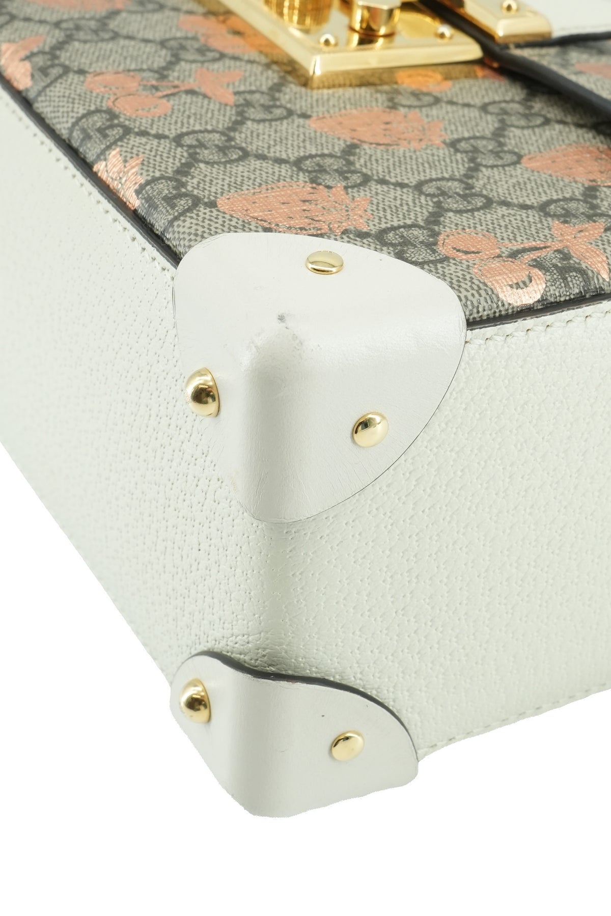 Gucci GG Supreme small Padlock bamboo top handle