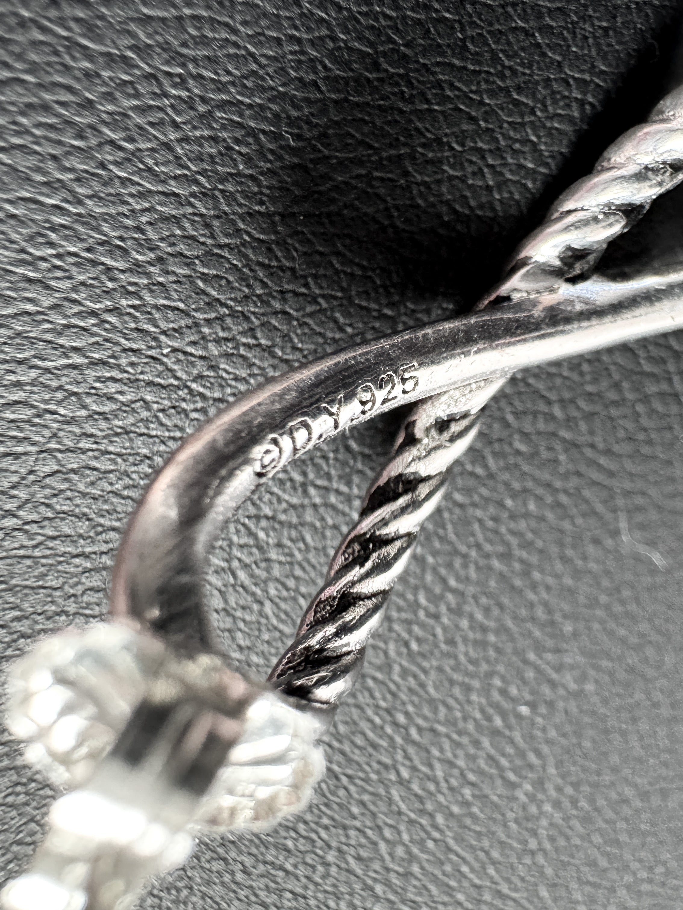 David Yurman sterling silver crossover hoop earrings