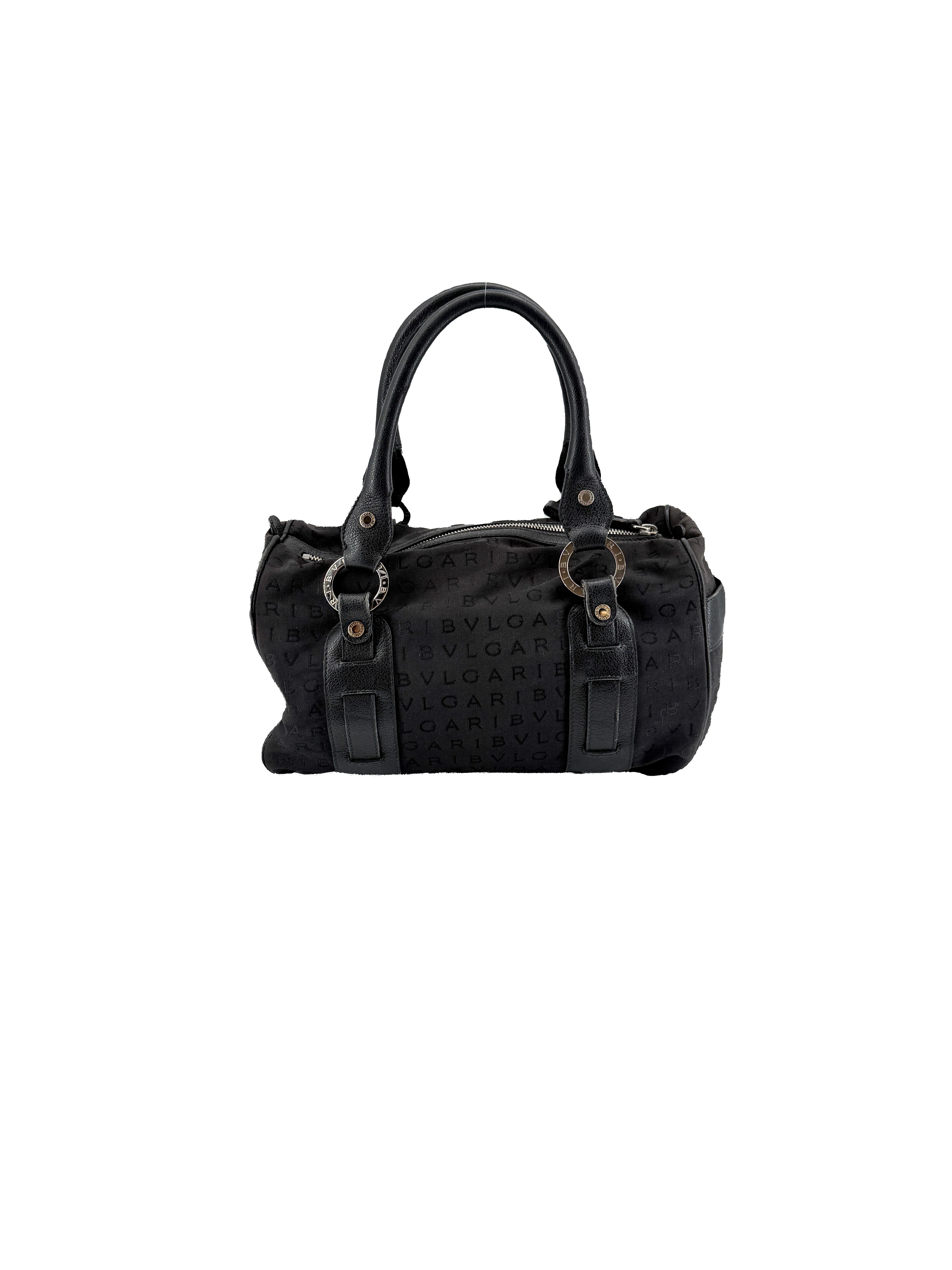 BVLGARI black logo mania satchel
