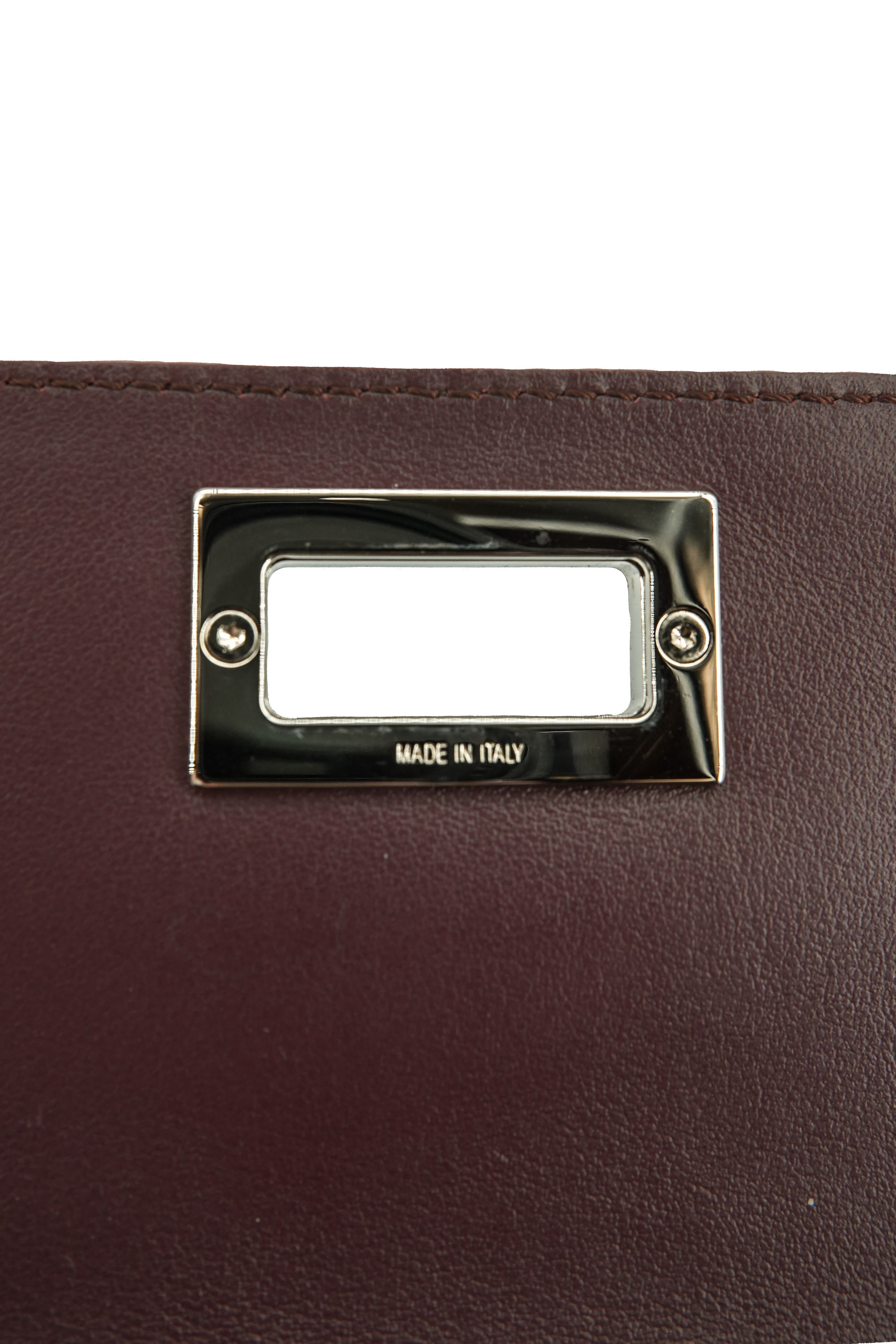 Fendi burgundy long Peekaboo wallet 9834 BOX