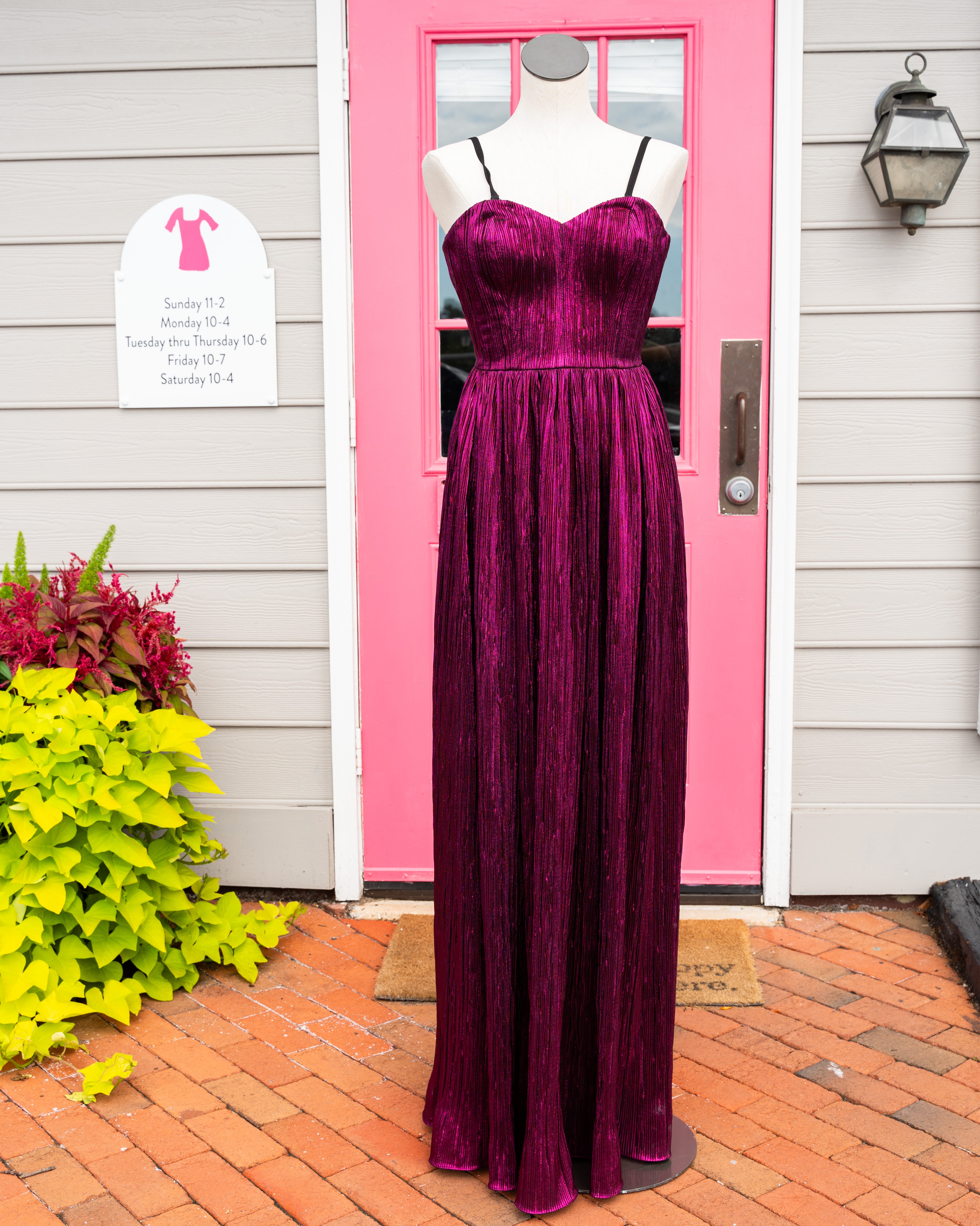 Dress the Population magenta metallic dress size XS