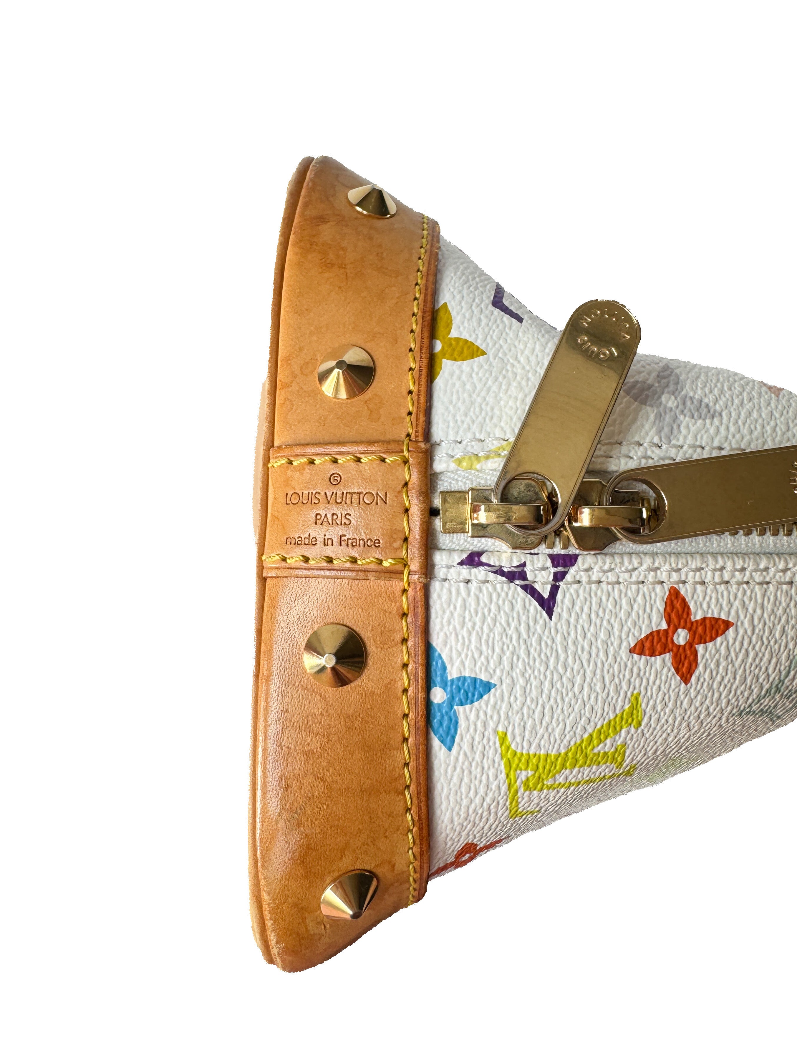 Louis Vuitton white multicolor Alma PM FL0093