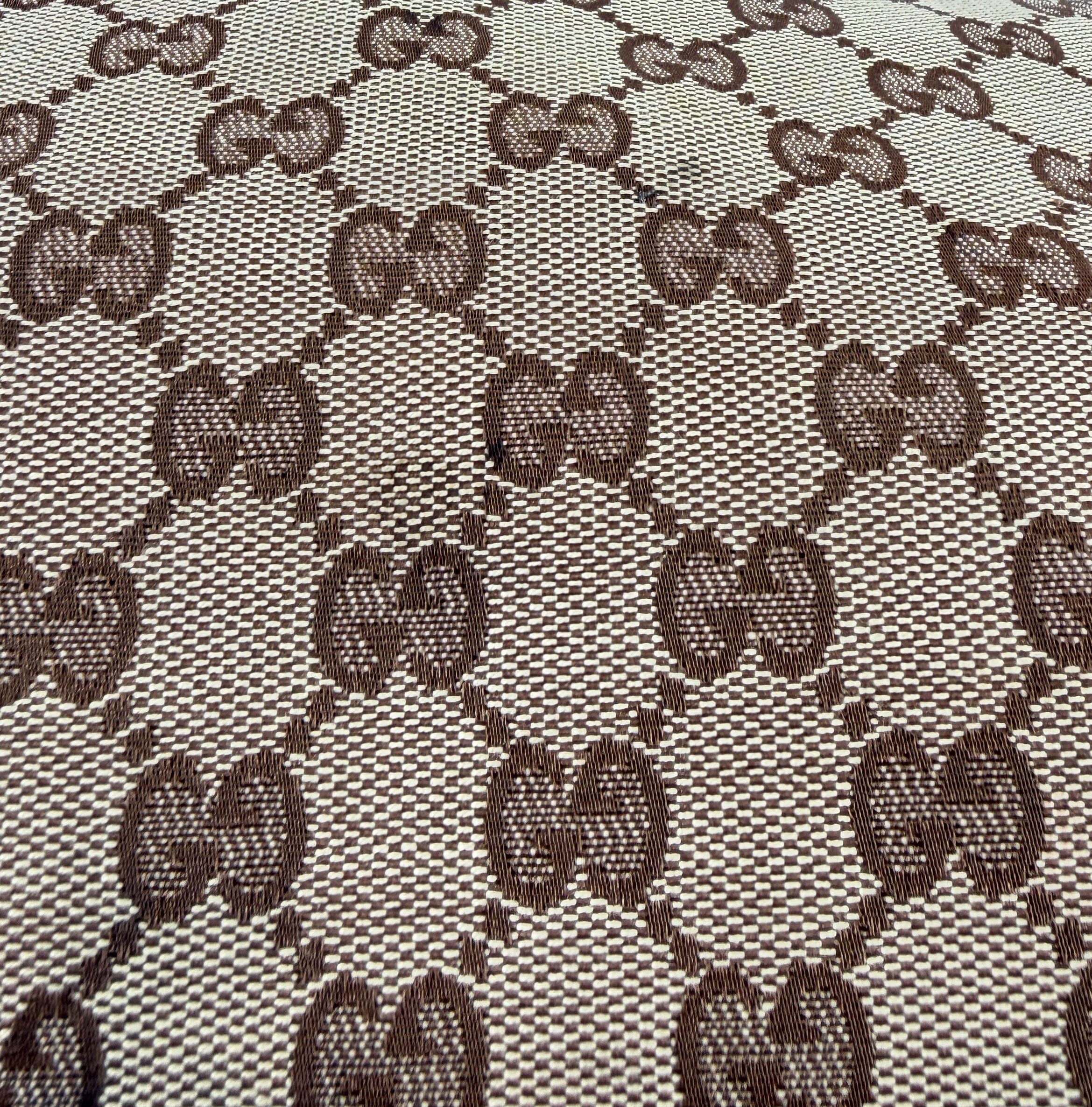 Gucci brown, white Positano scarf tote 153033 467891