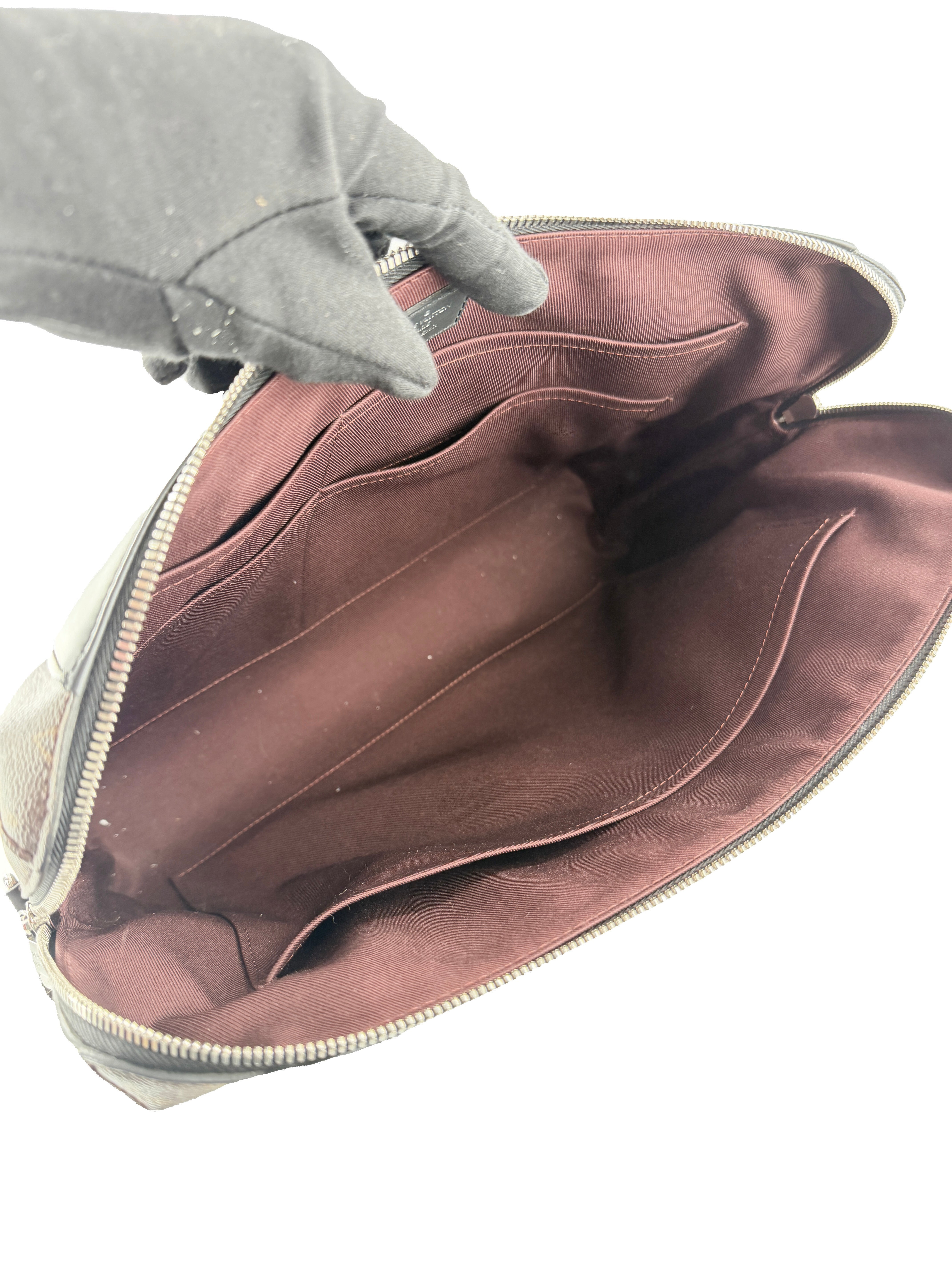 Louis Vuitton monogram black Macassar Porte Documents Jour NM CA3119 - My Girlfriend's Wardrobe LLC