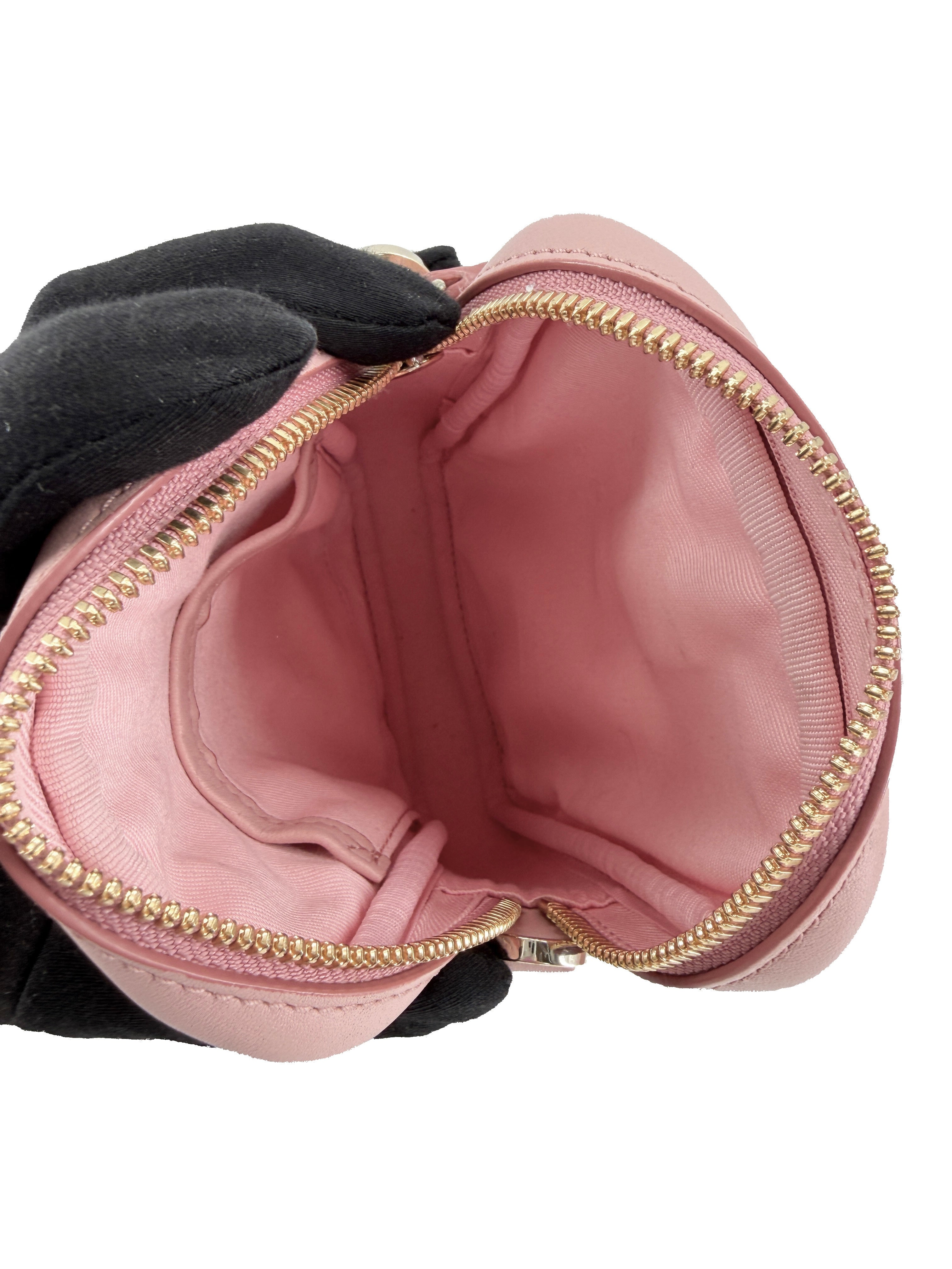 MCM pink Essential monogram double bet bag 10011904