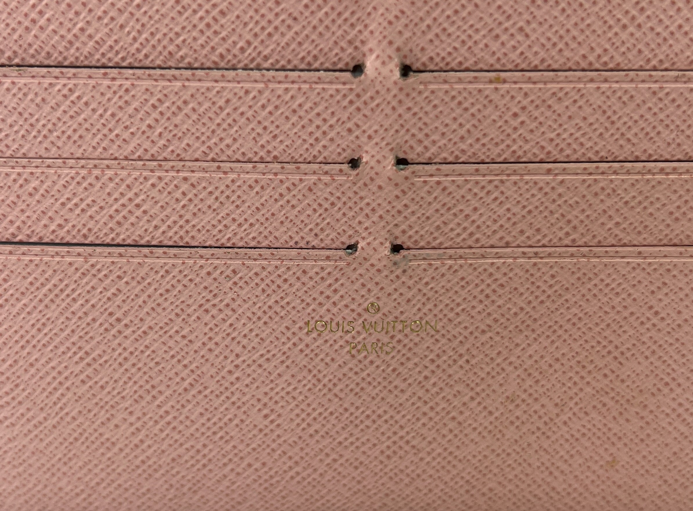 Louis Vuitton light pink leather Felicie card/bill insert