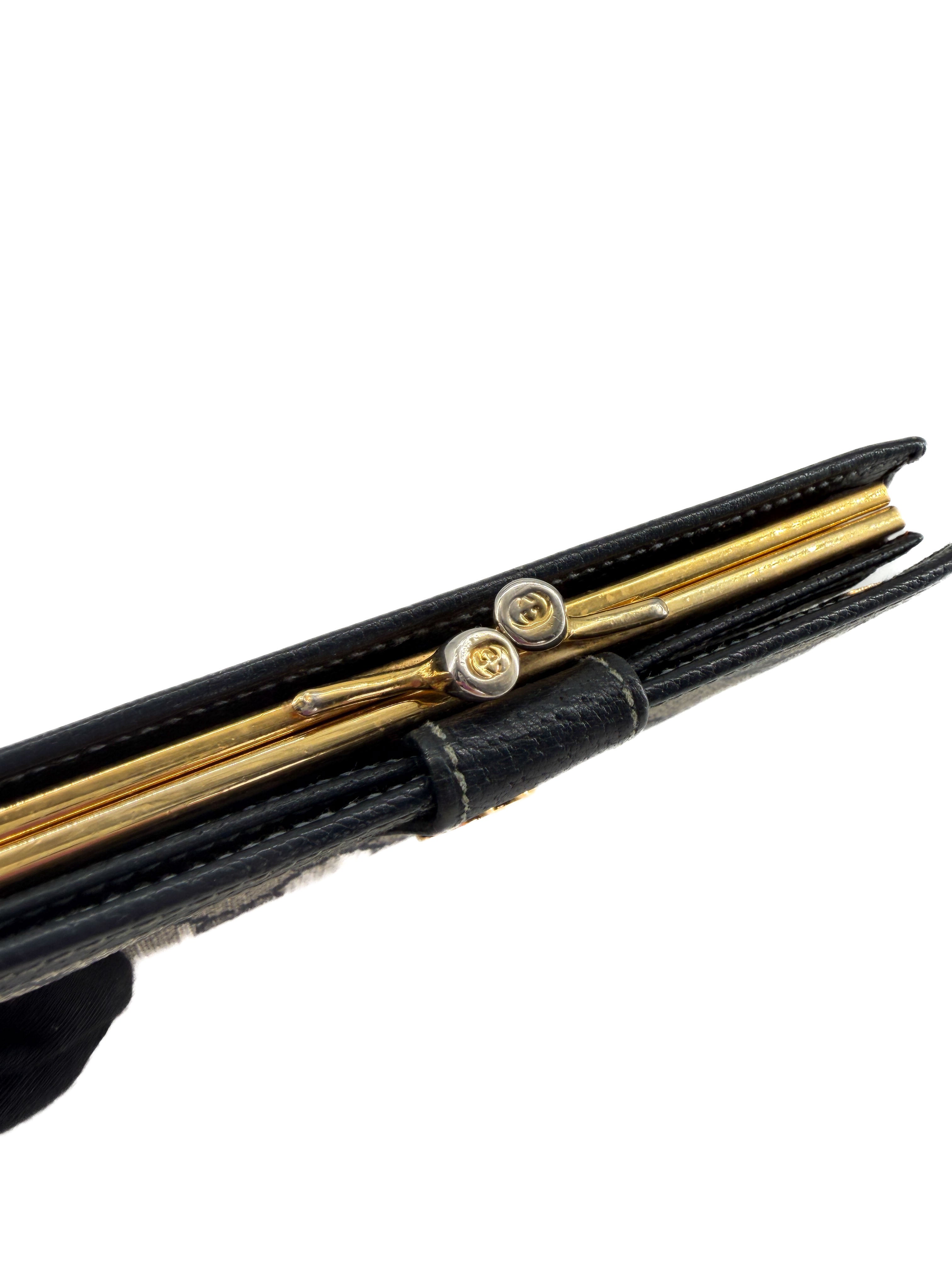 Gucci navy vintage GG wallet 035-149-0961