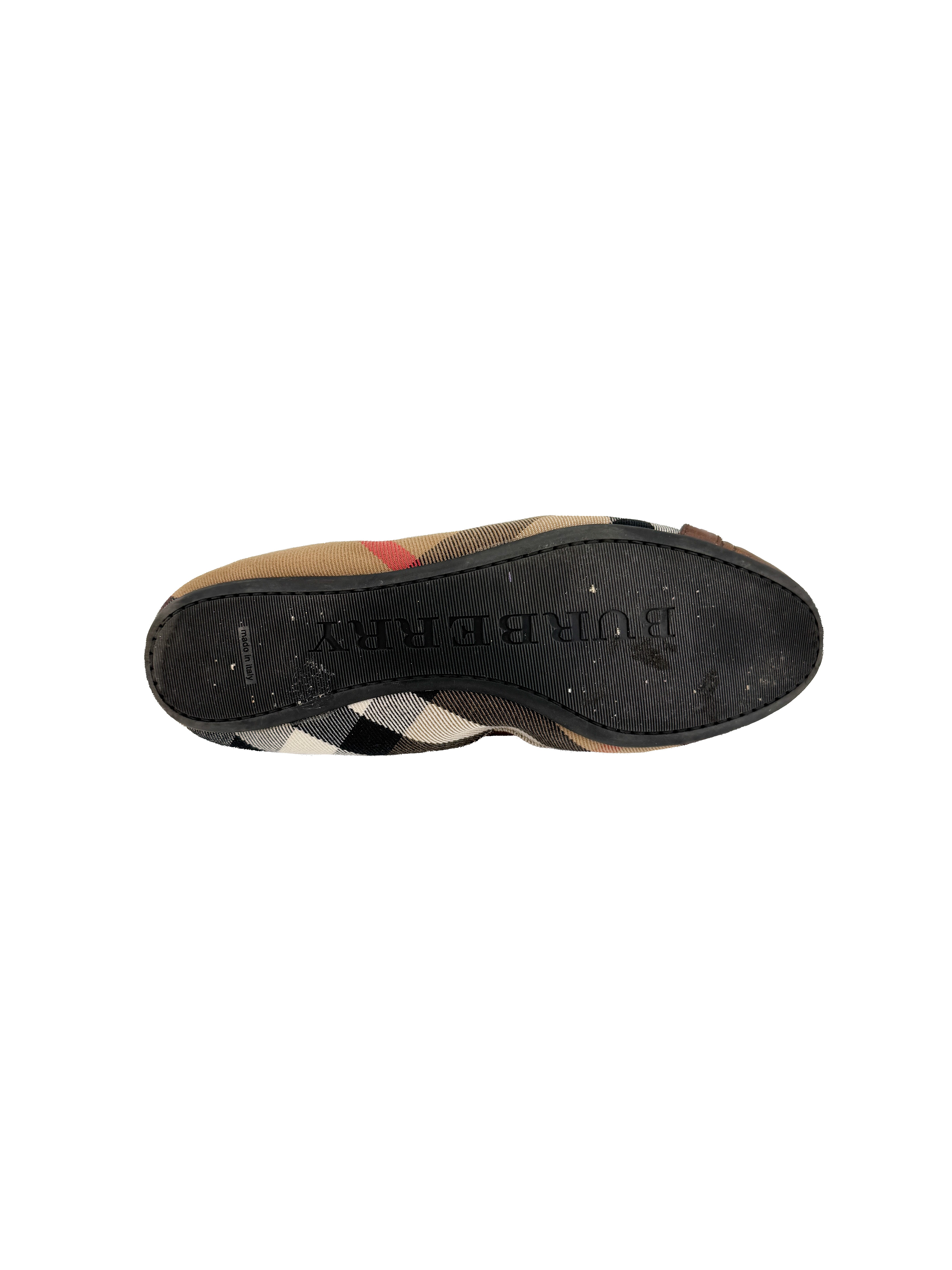 Burberry heritage housecheck Shipley ballerina flats size 38 BOX