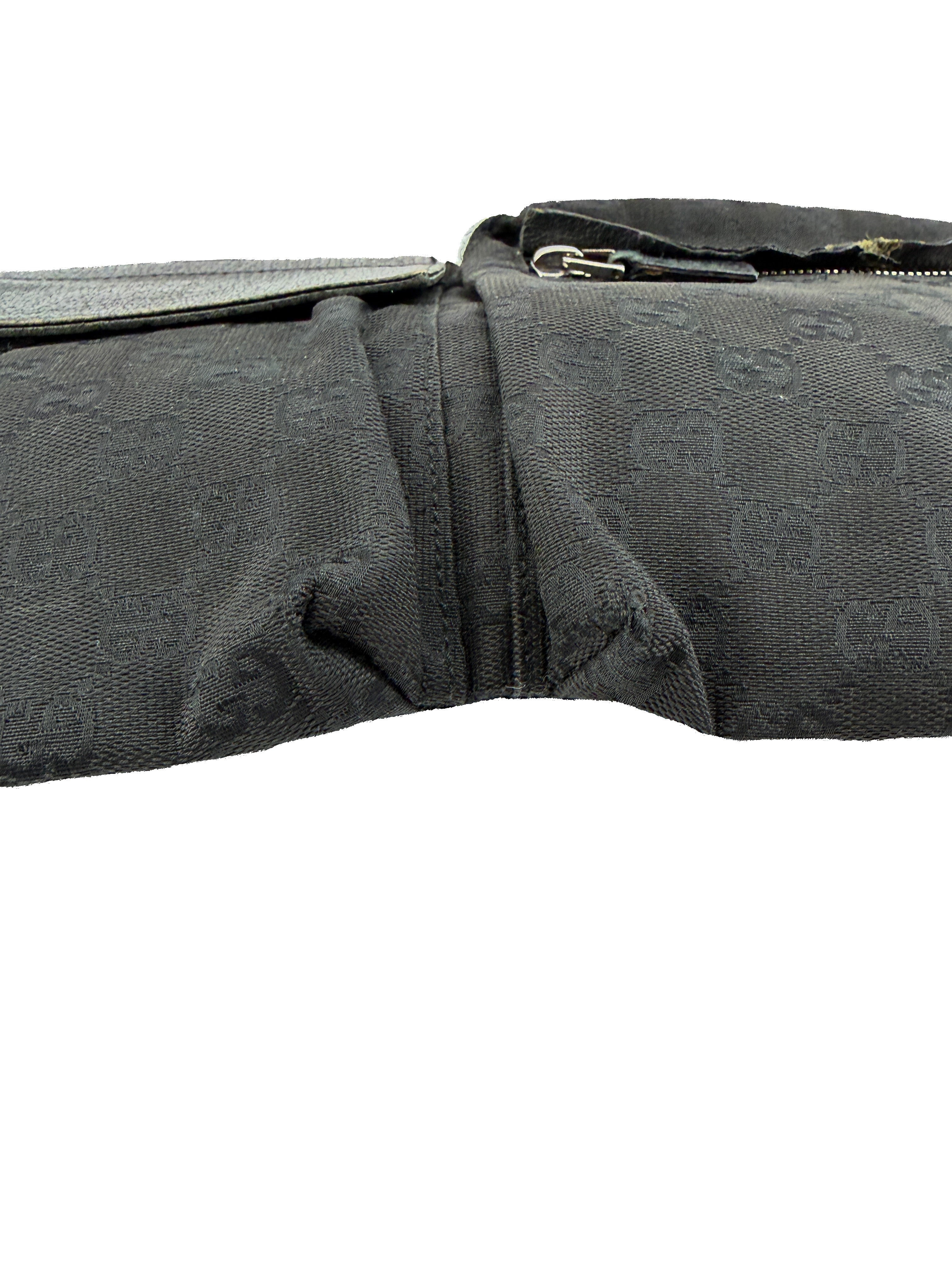 Gucci black signature vintage belt bag