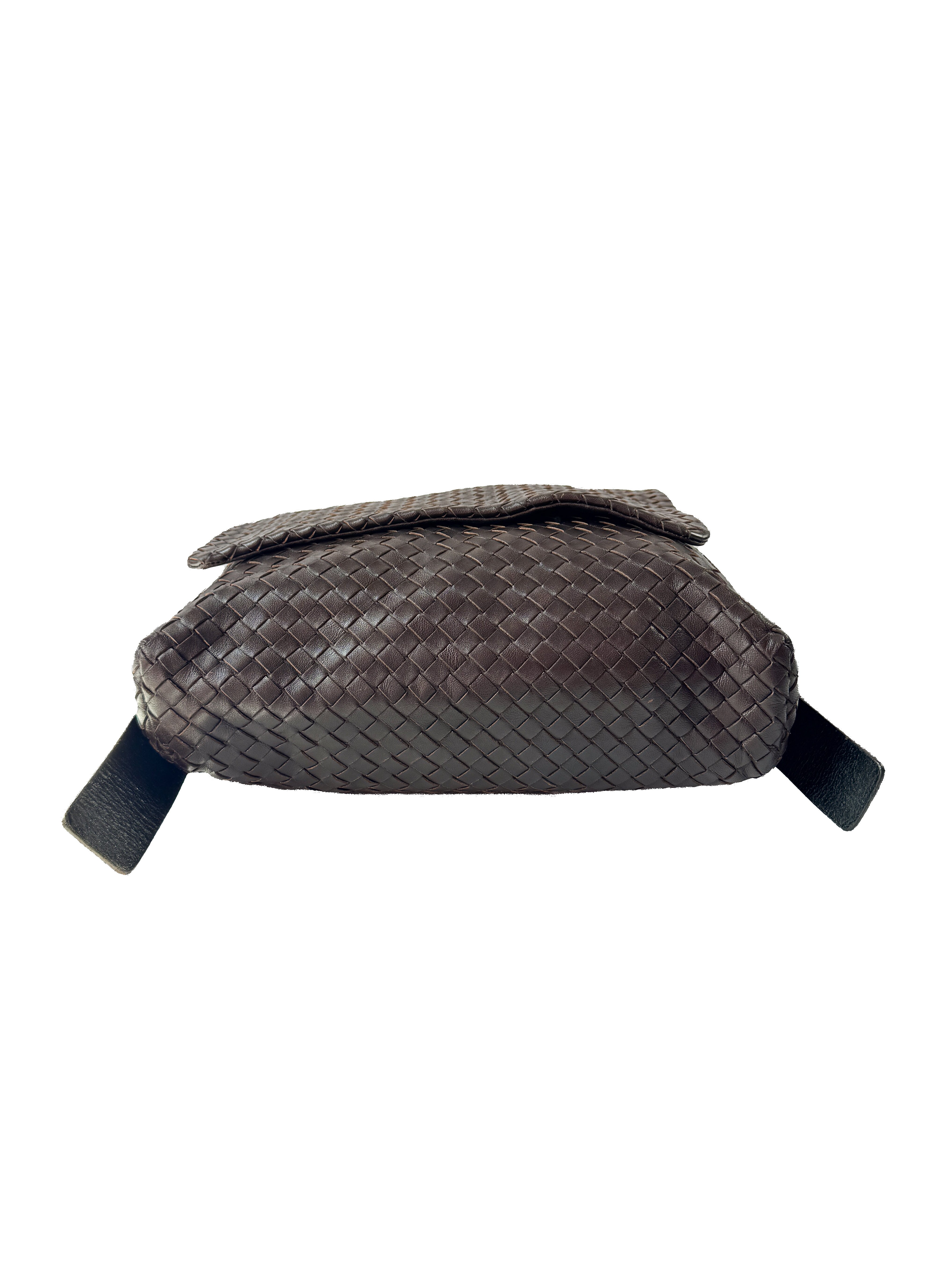 Bottega Veneta brown Intrecciato leather crossbody 163971V77811375