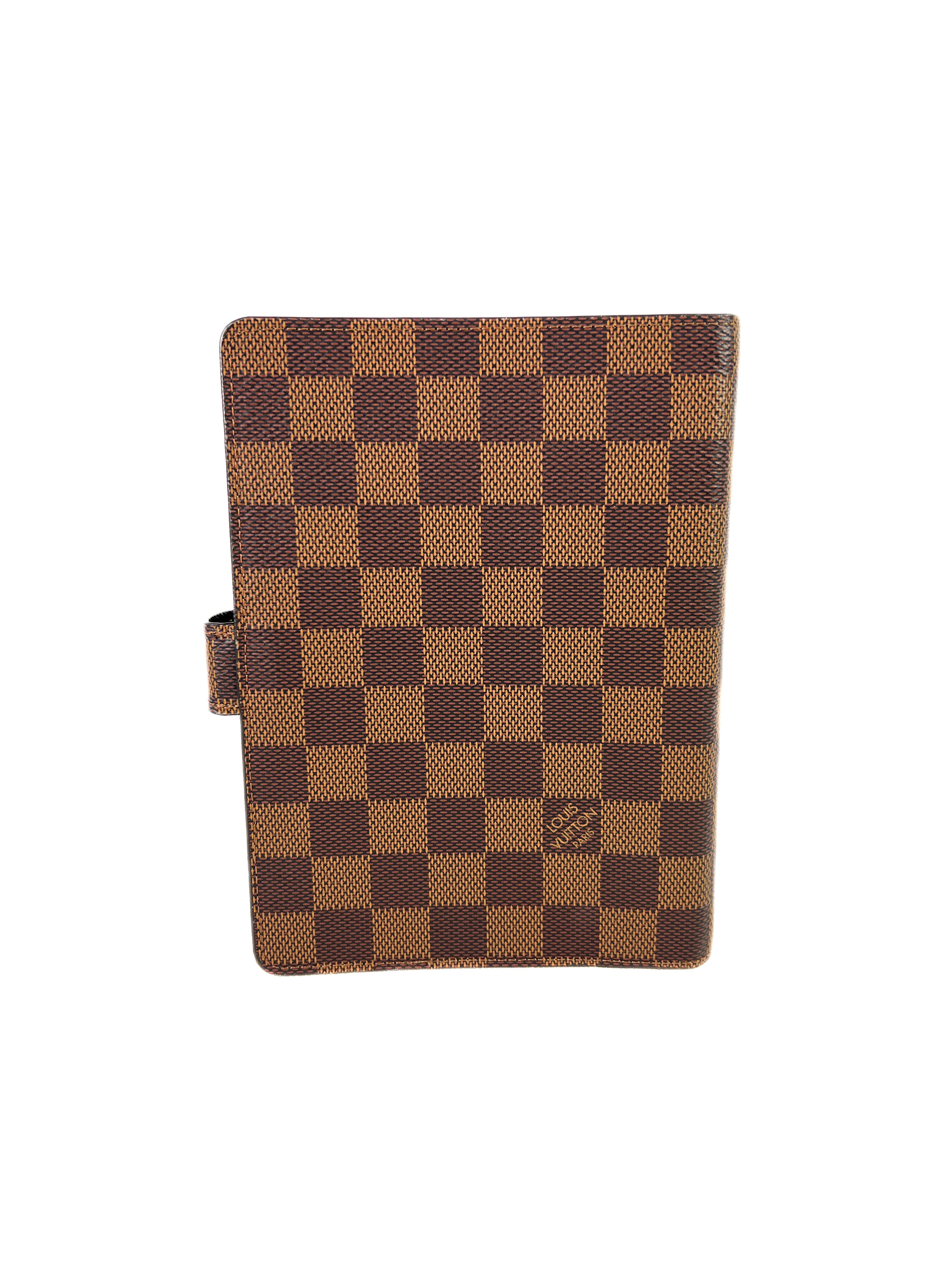 Louis Vuitton damier ebene medium ring agenda