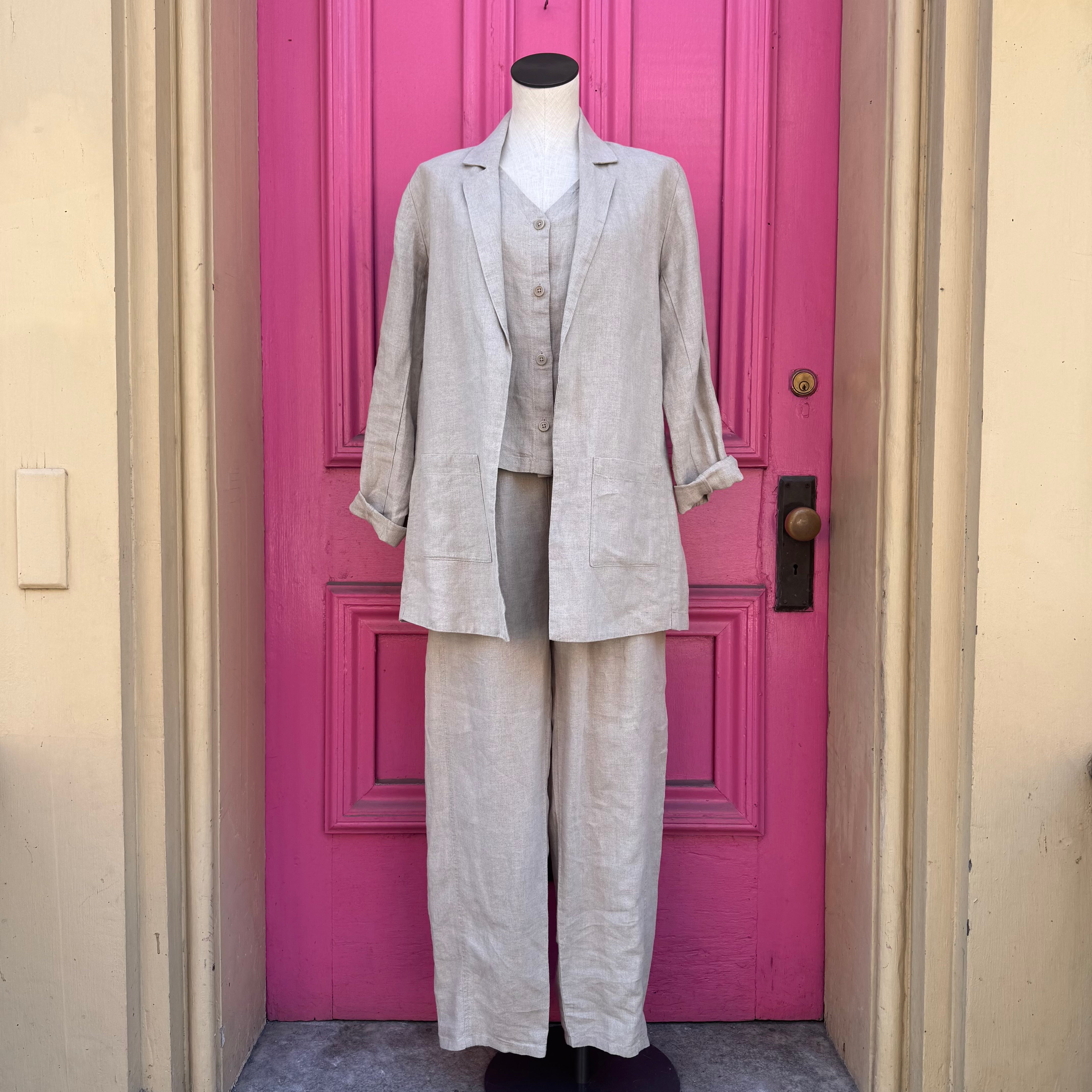 Eileen Fisher beige 3 piece lounge set size S