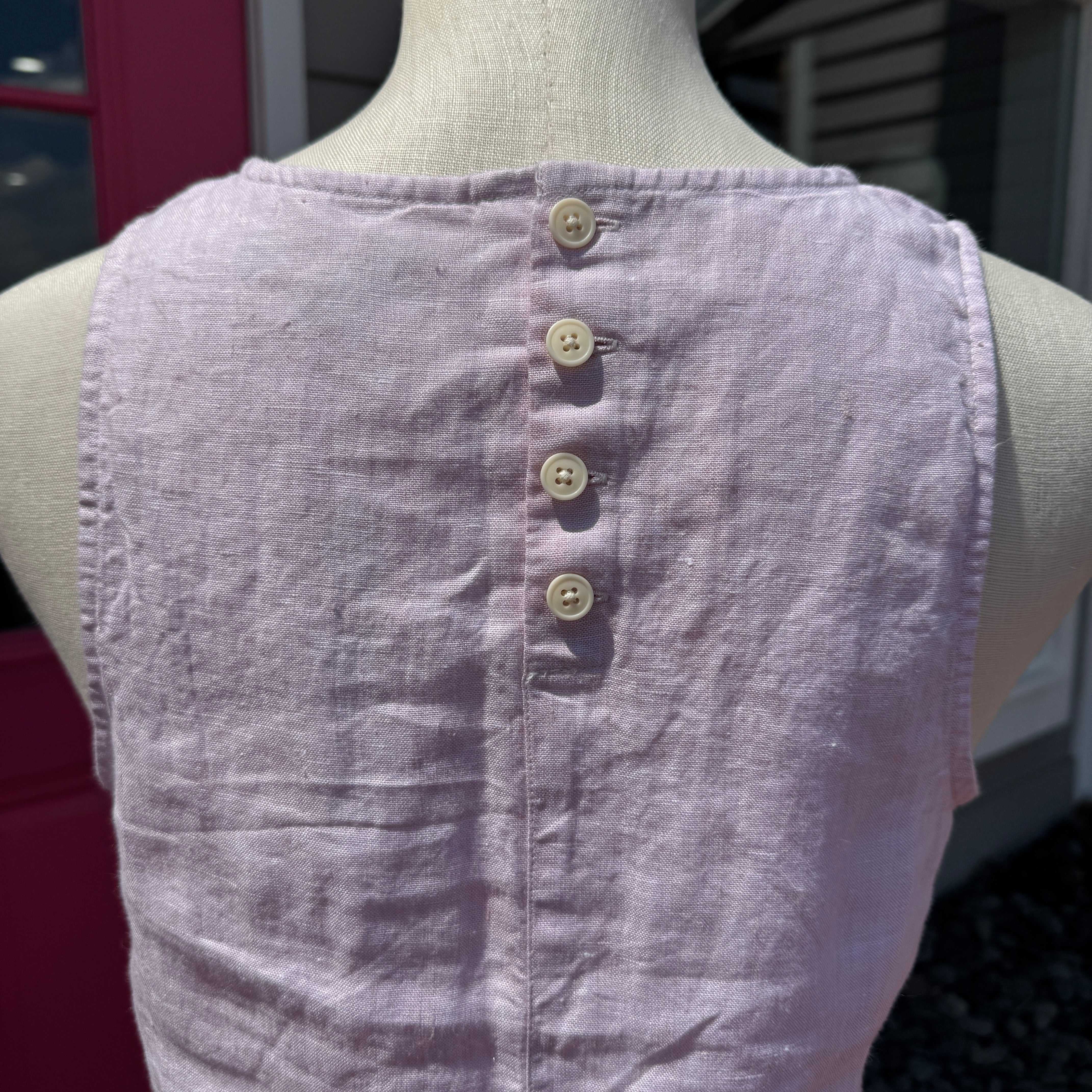 J. Crew light pink linen tank dress size S Petite NWT