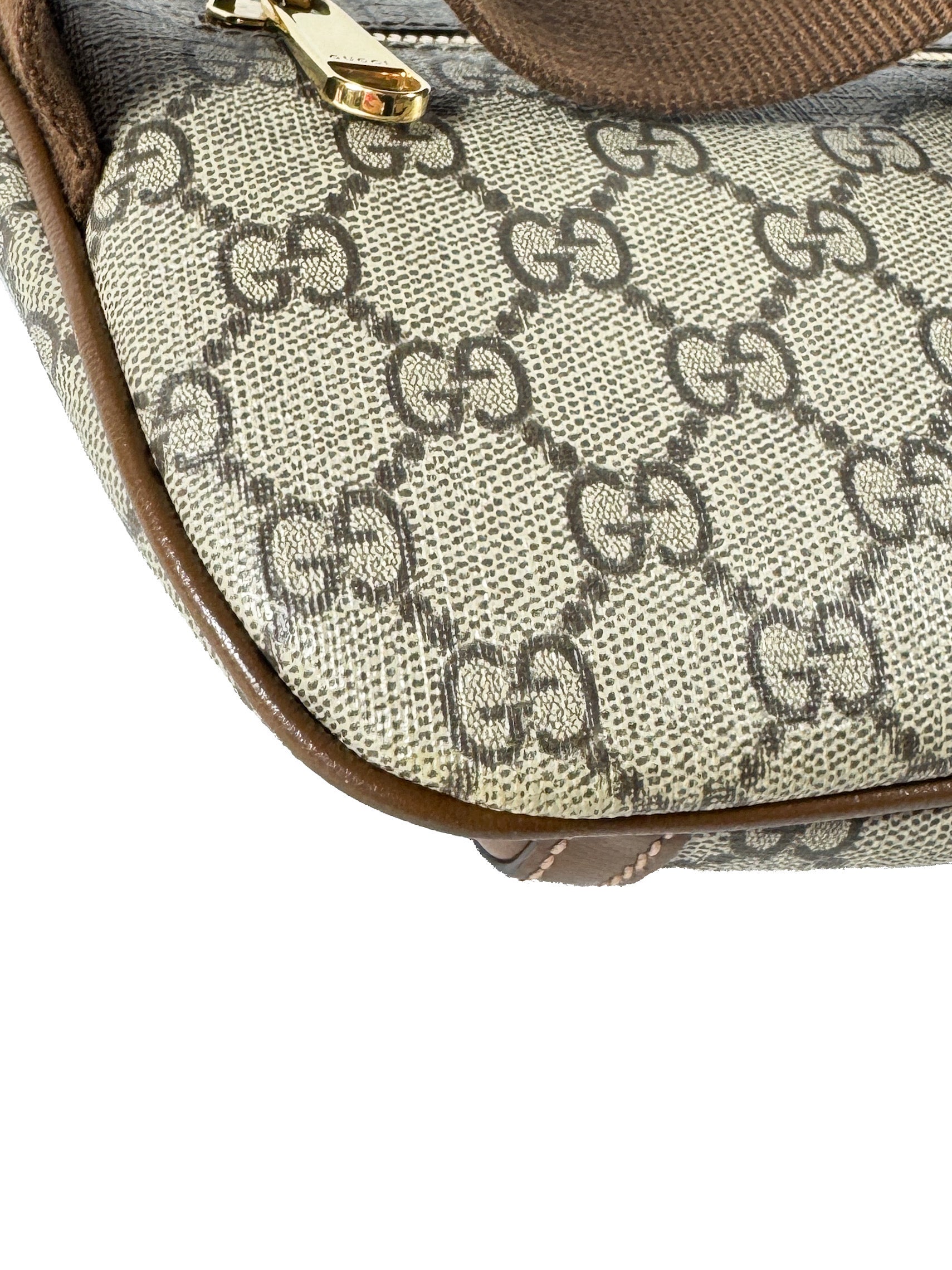 Gucci brown Supreme monogram retro G belt bag 486628