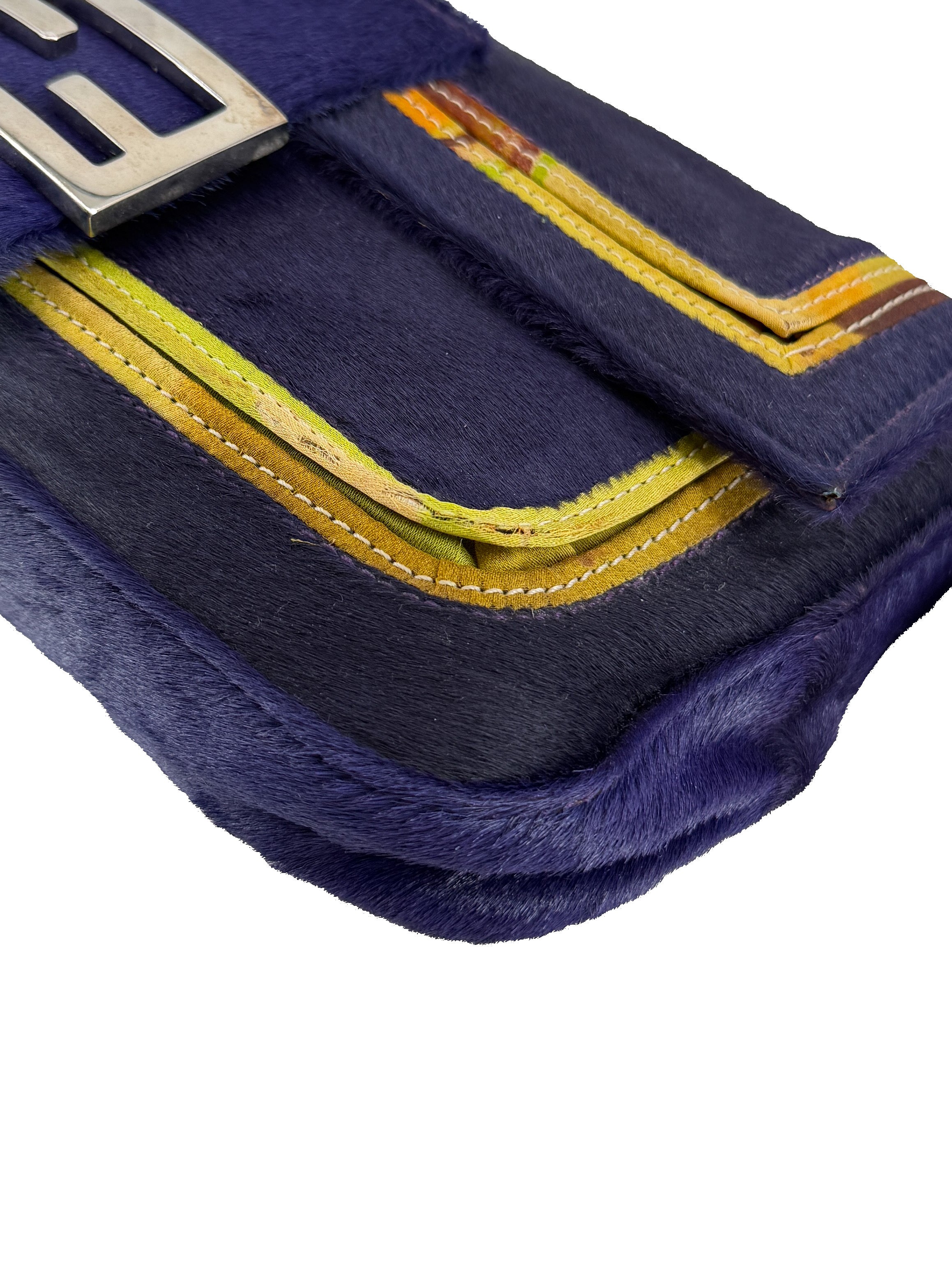 Fendi purple pony hair Baguette