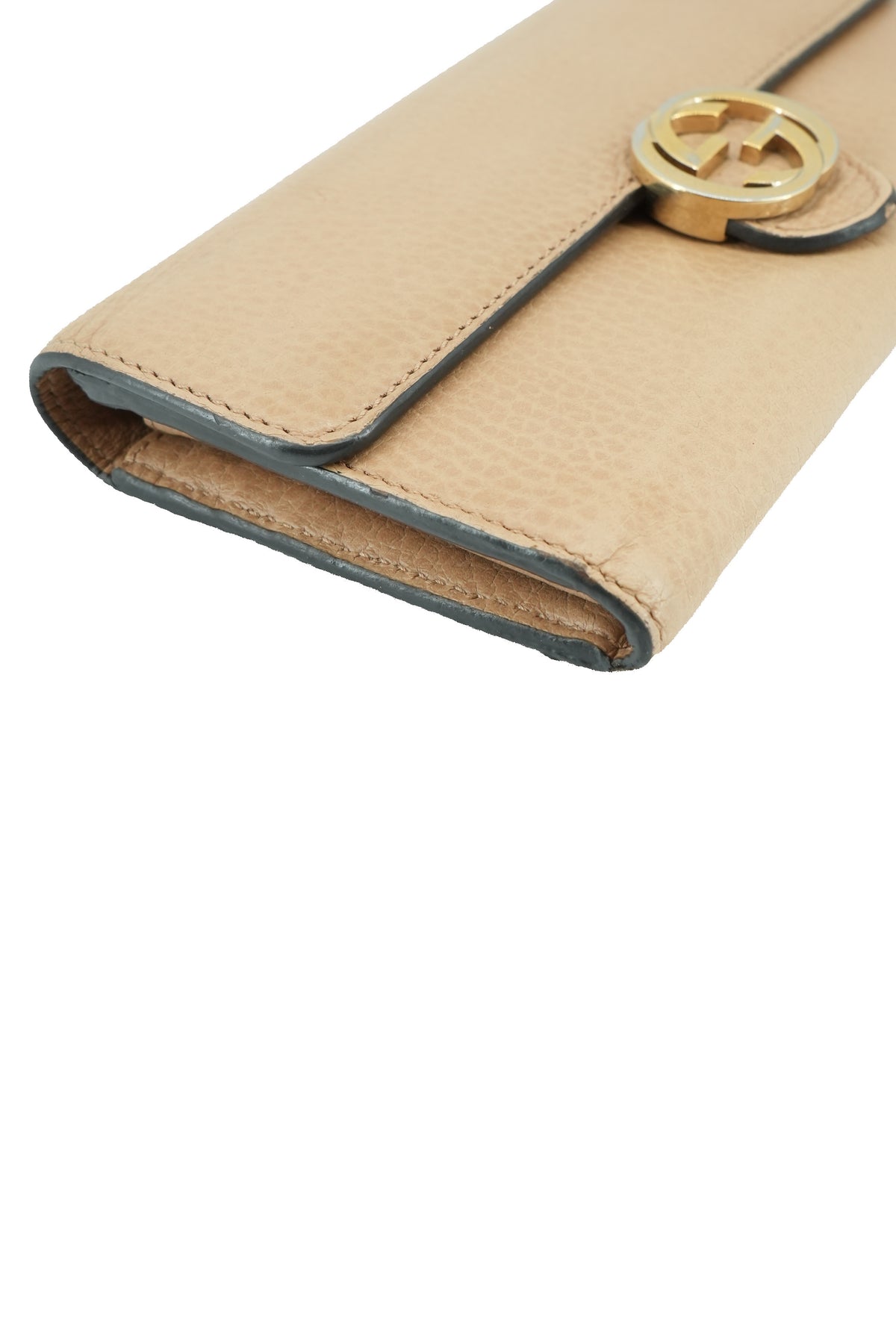 Gucci brown leather GG long wallet 525040