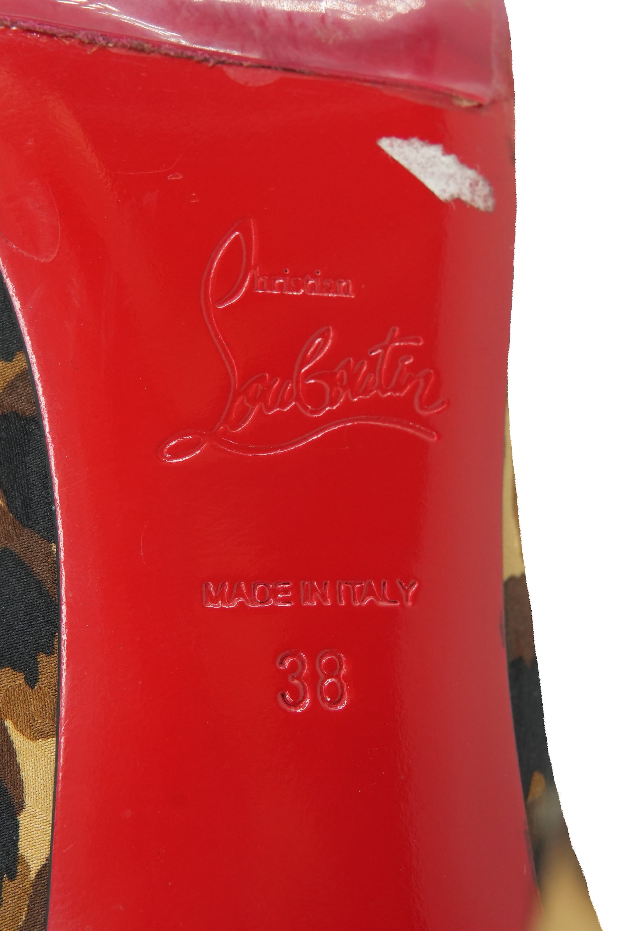 Christian Louboutin leopard print pumps size 38
